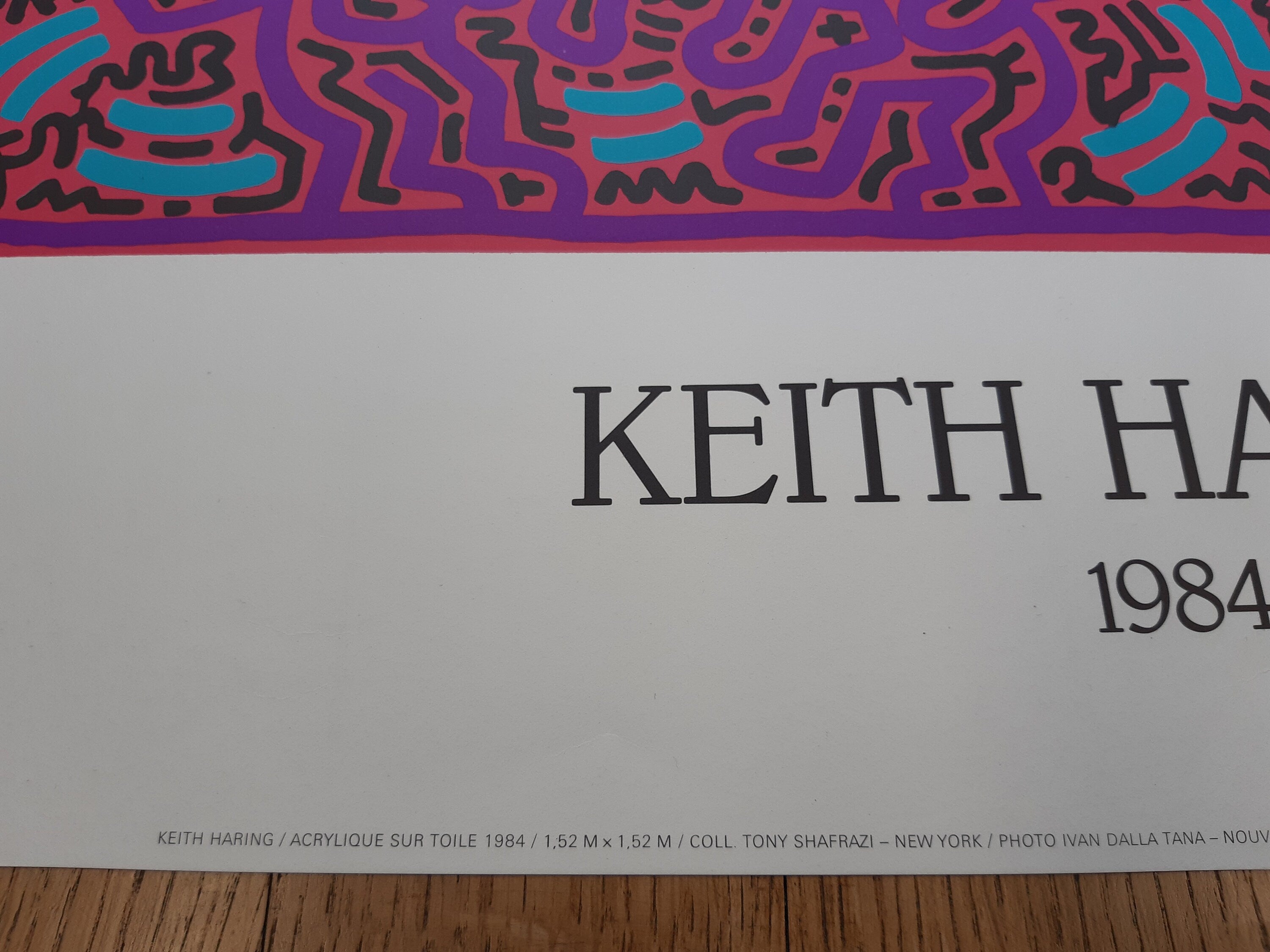 Keith Haring Original-Kunstplakat – 69 × 75,5 cm
