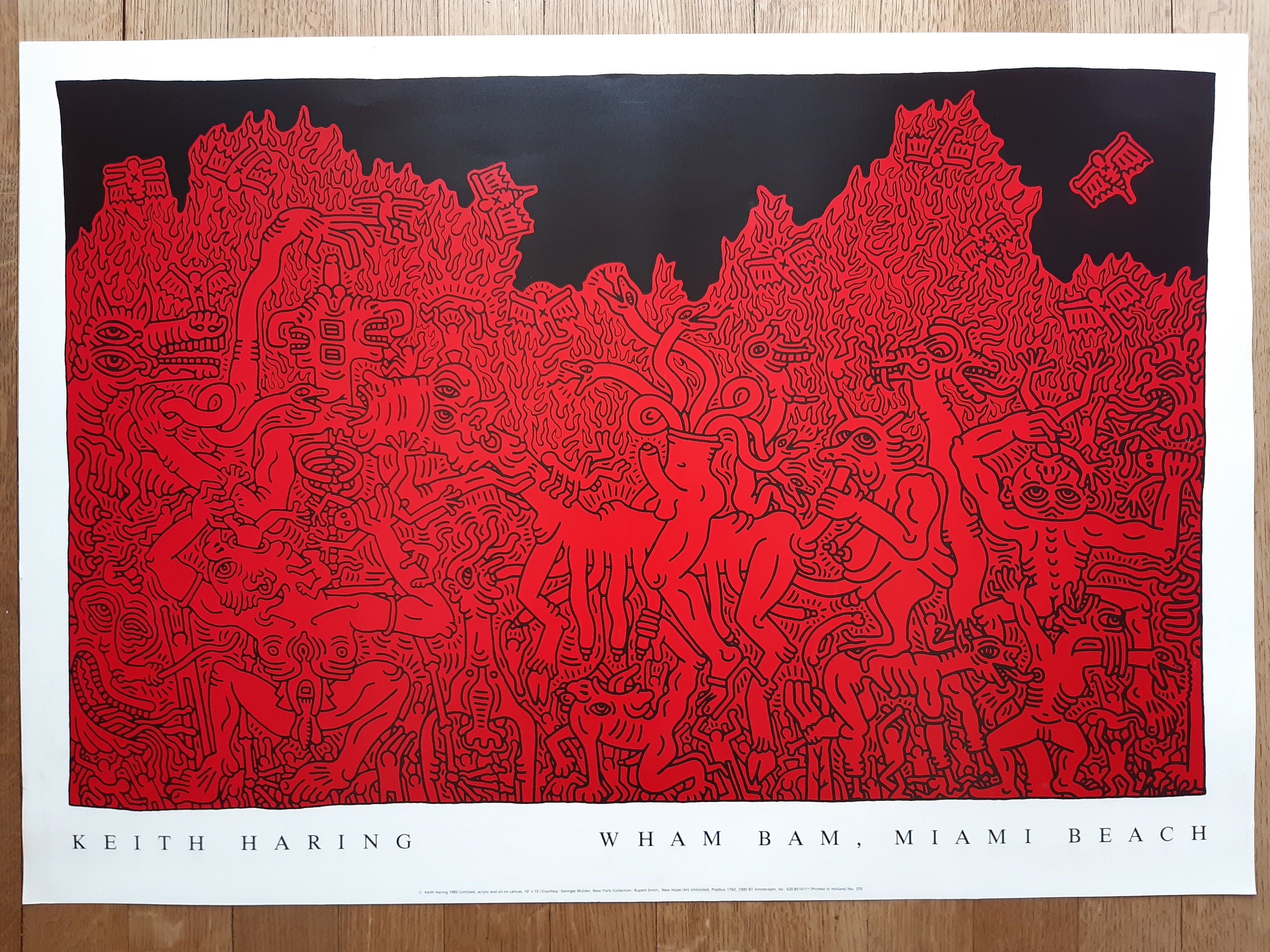 Original-Kunstposter von Keith Haring – 100 × 70 cm