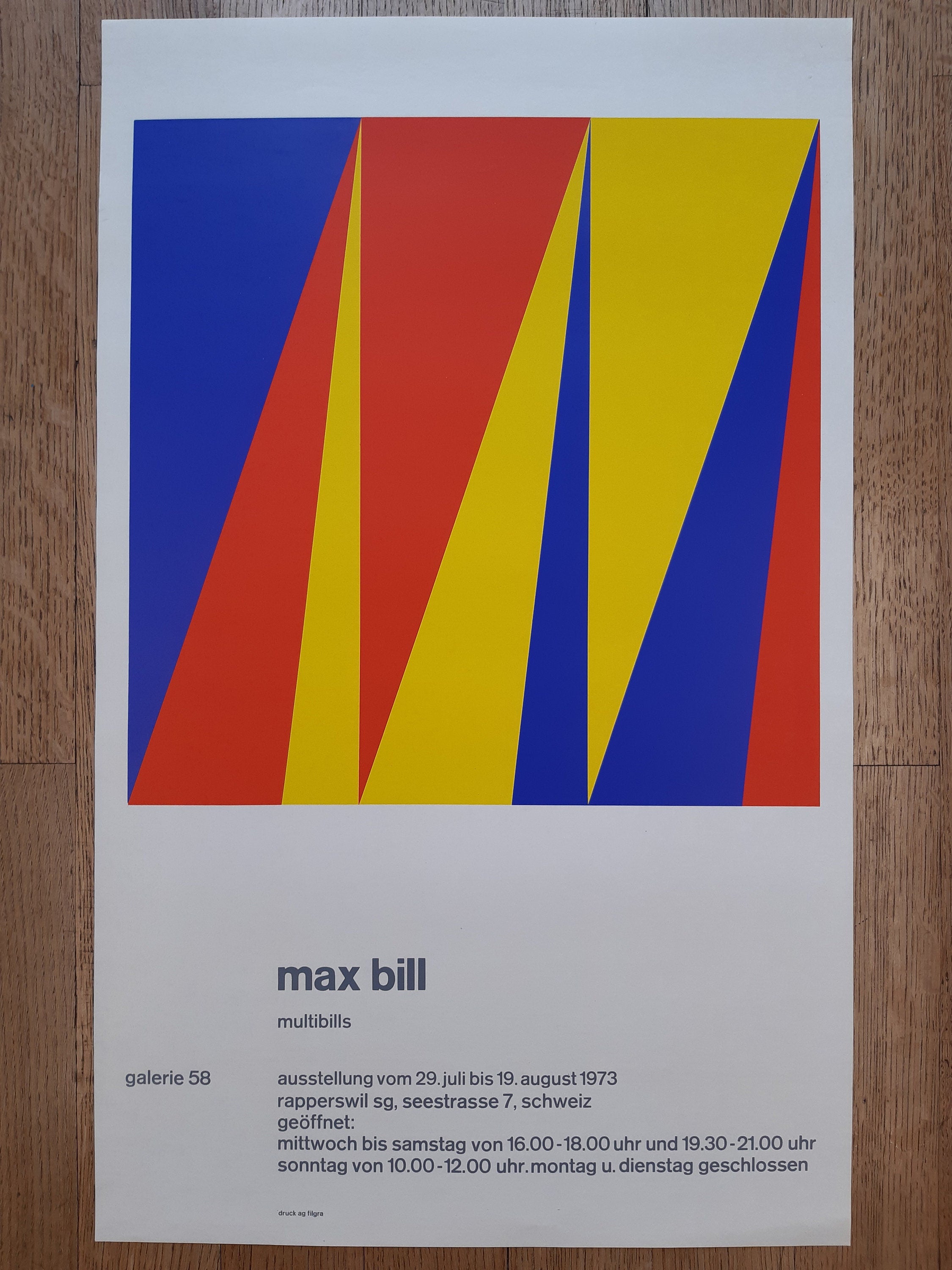 Max Bill Originalplakat – 54 x 73 cm