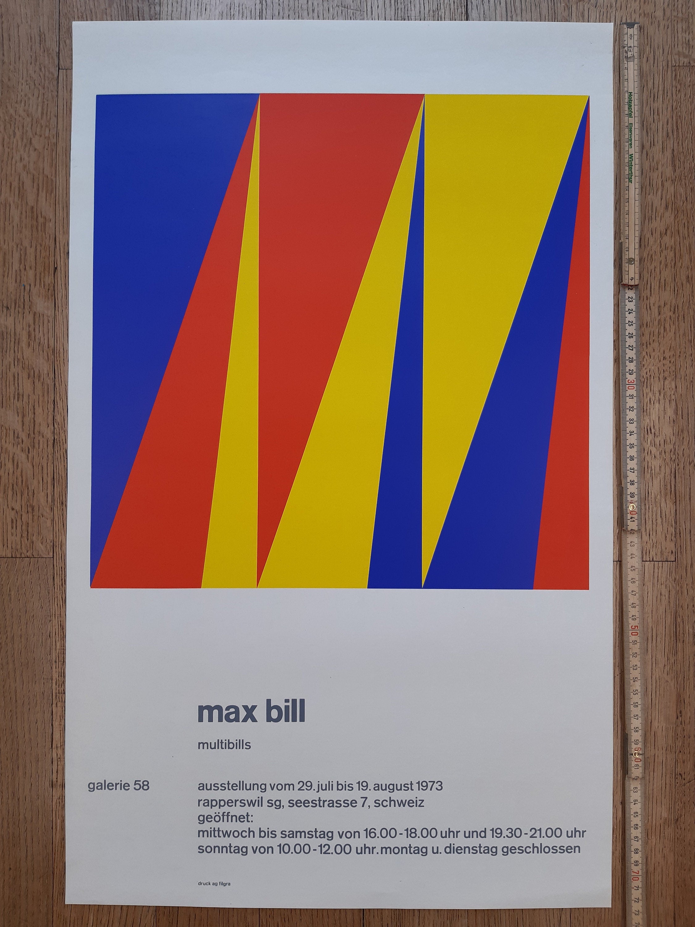 Max Bill Originalplakat – 54 x 73 cm