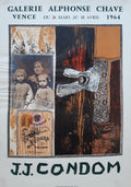 J.J Condom original art poster - 16.4"×23.1" (41.6×58.8cm)