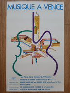 Musique a Vence Original-Kunstposter - 40,1×62,6cm