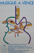Musique a Vence Original-Kunstposter - 40,1×62,6cm