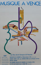 Musique a Vence Original-Kunstposter - 40,1×62,6cm