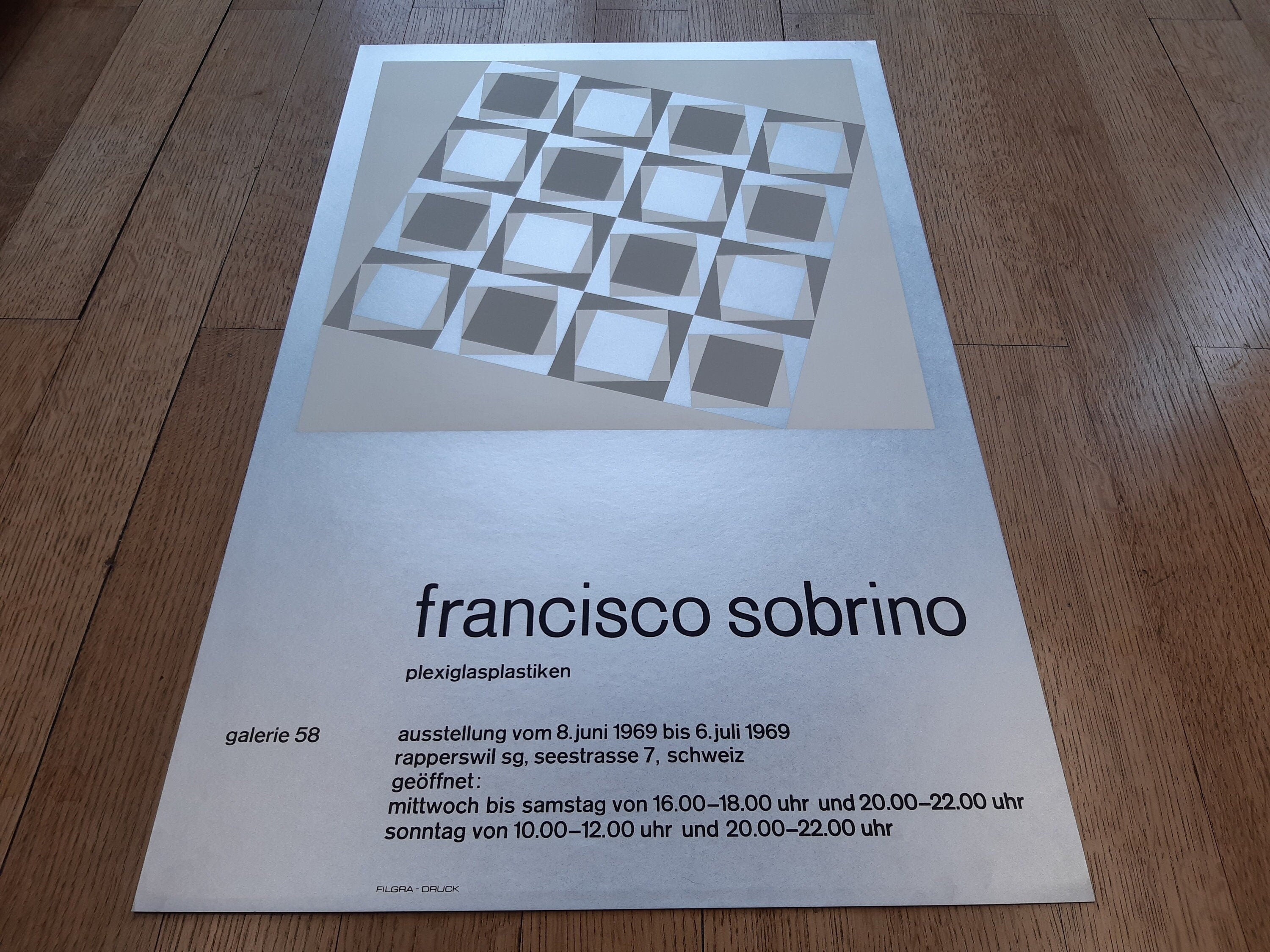 Francisco Sobrino originales Kunstplakat - 46×72 cm (18.1"×28.3")