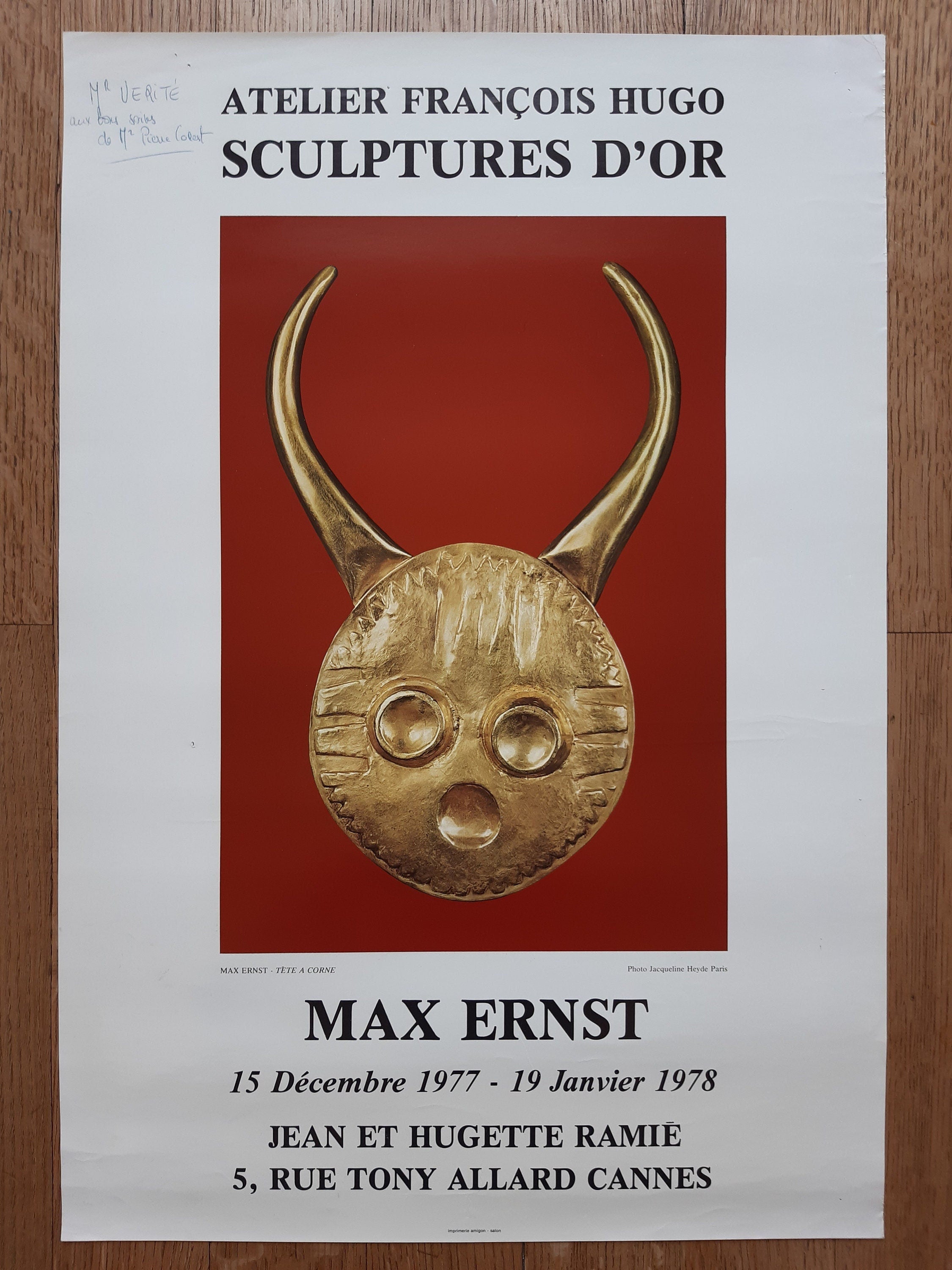 Max Ernst Original-Kunstplakat signiert - 45×65,5 cm