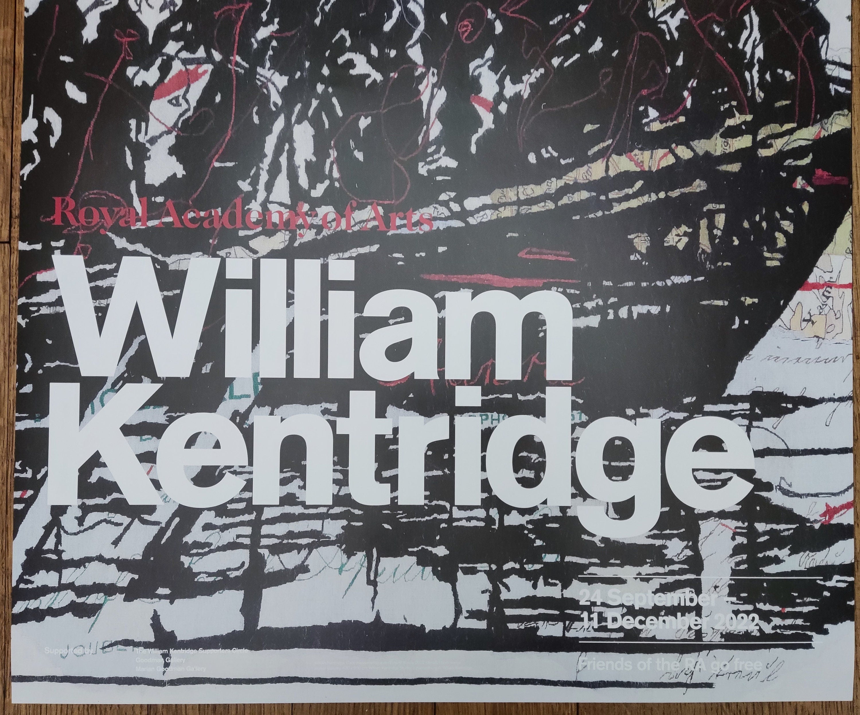 William Kentridge original art poster - 20.1"×32.1" (51×81.5cm)