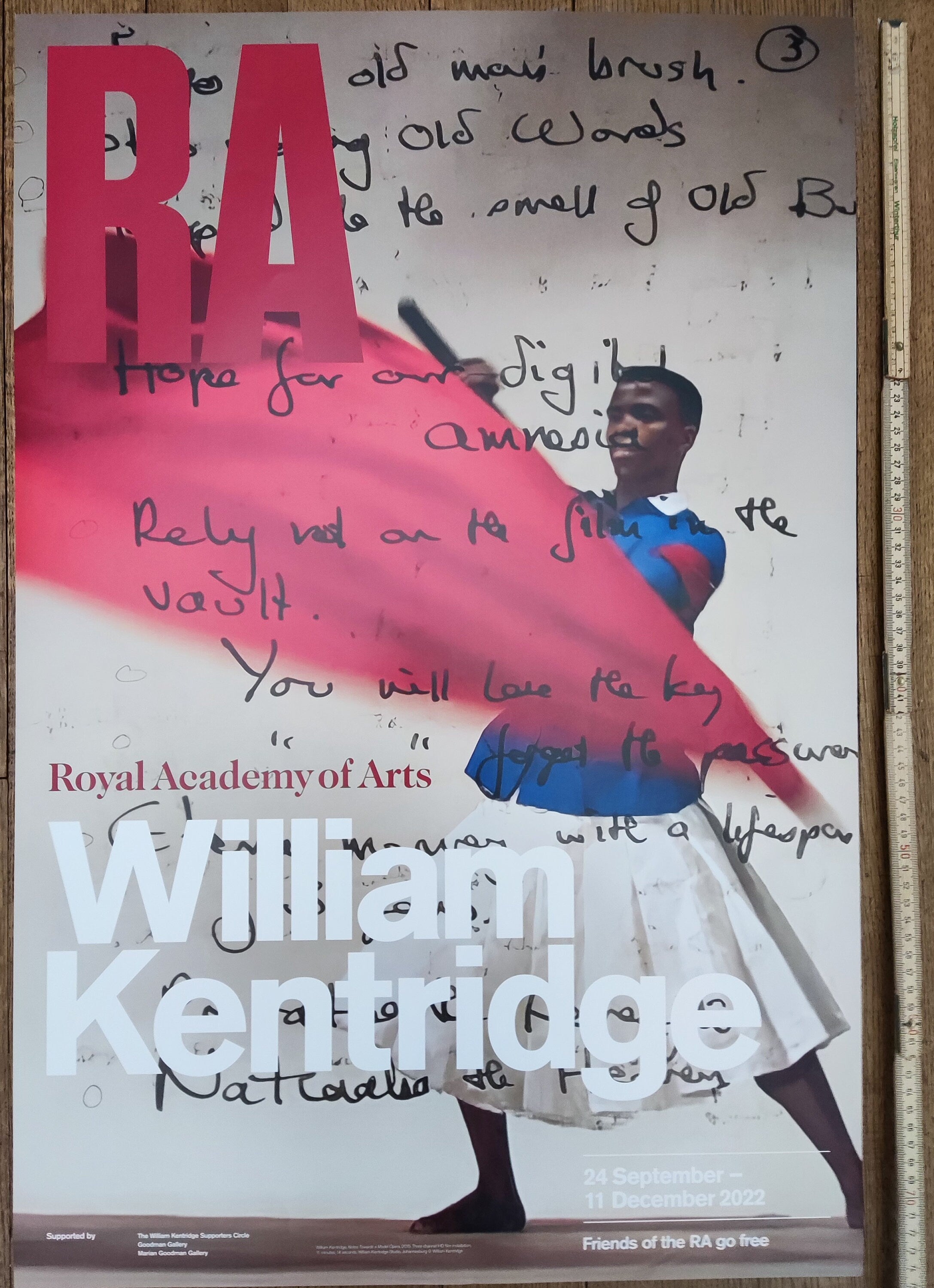 William Kentridge original art poster - 20.1"×29.9" (51×76cm)