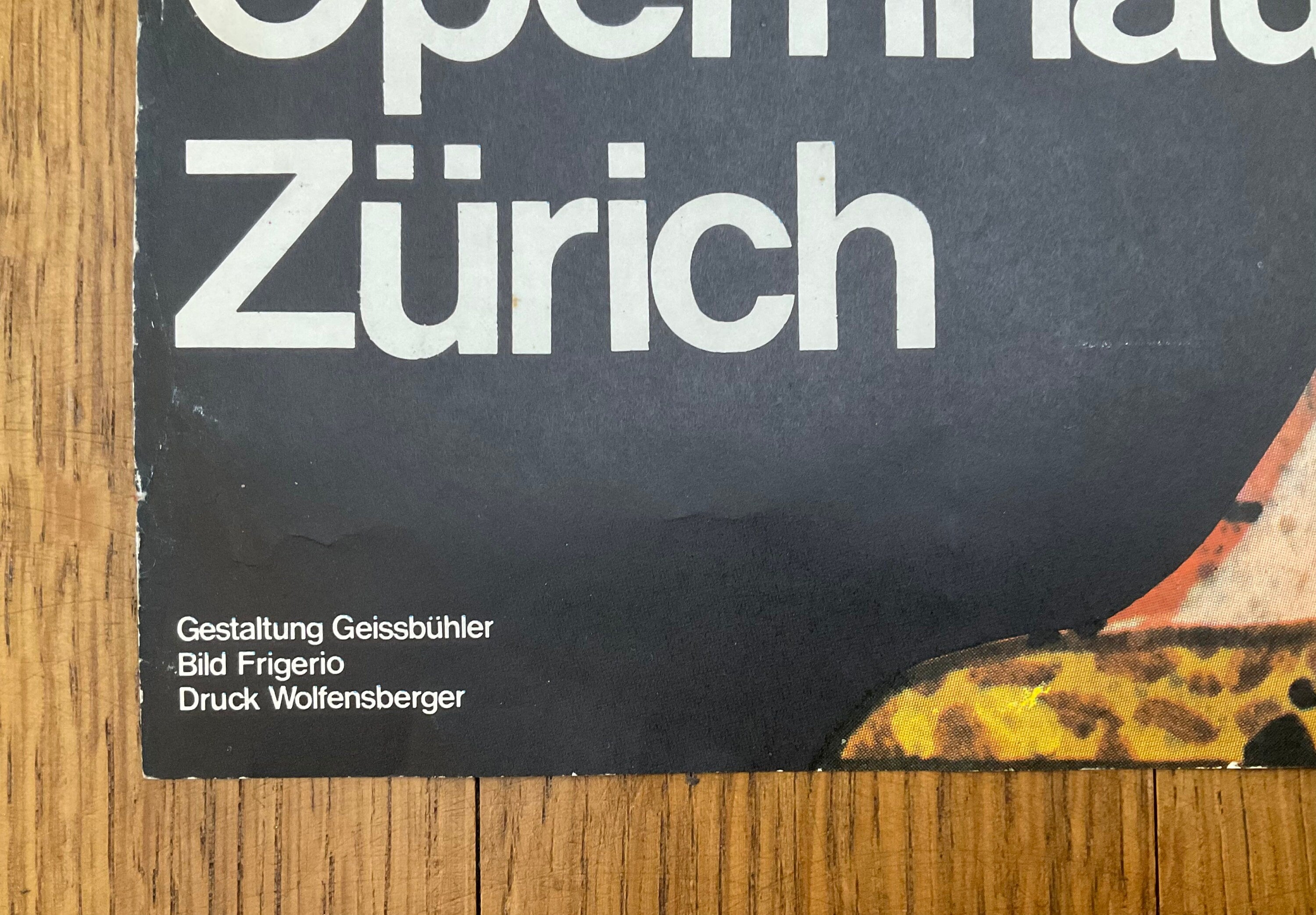 Originalplakat Opernhaus Zürich – 90,5×127,5 cm (35.6"×50.2")