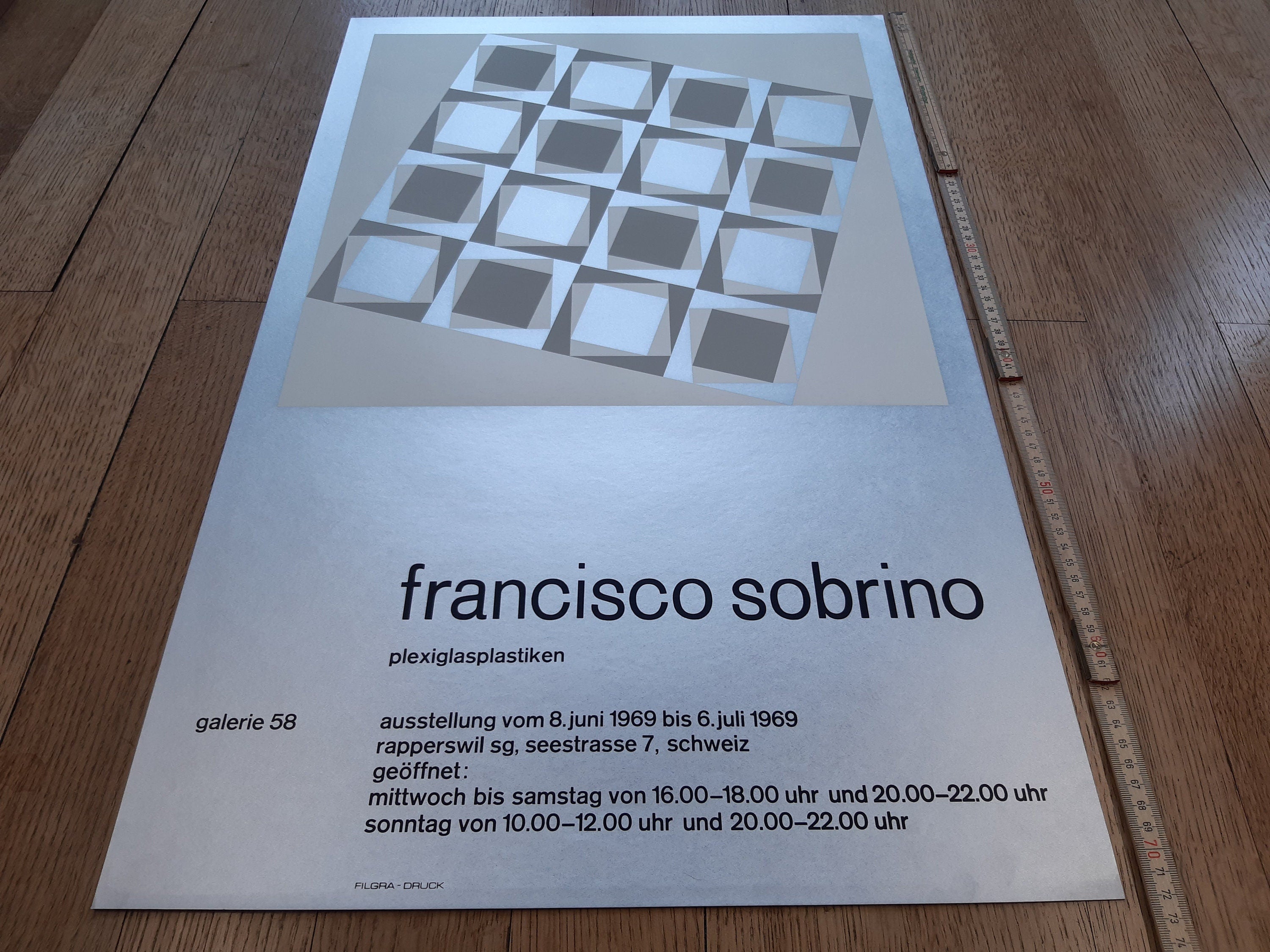 Francisco Sobrino originales Kunstplakat - 46×72 cm (18.1"×28.3")