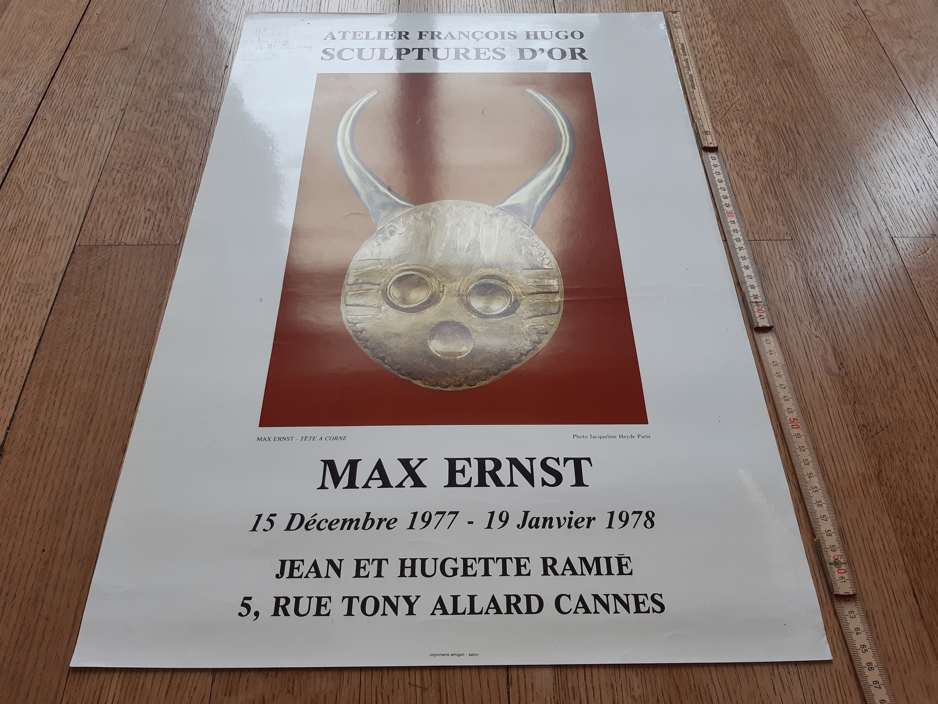 Max Ernst Original-Kunstplakat signiert - 45×65,5 cm