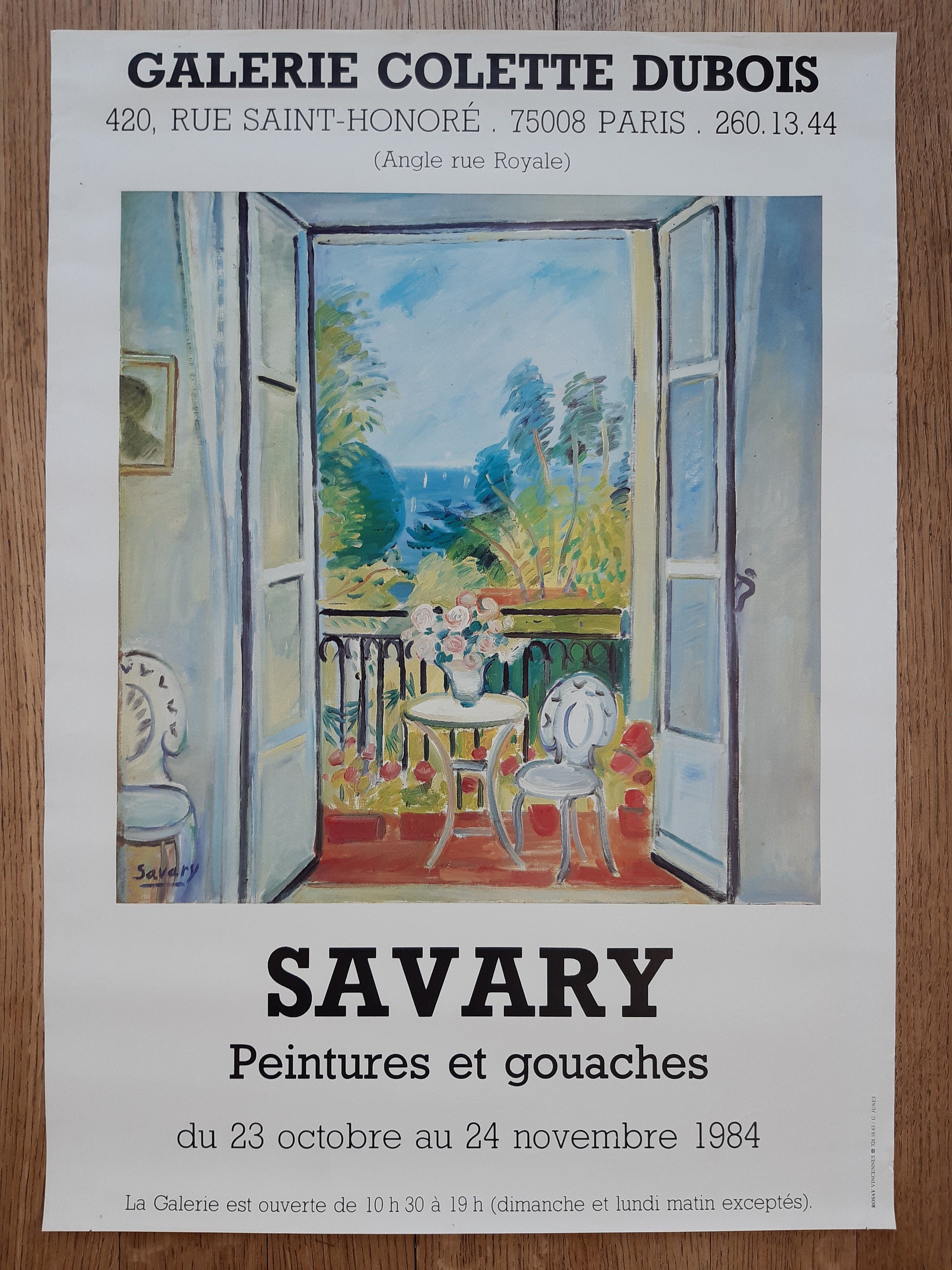 Savary original art poster - 17.7"×27.2" (45×69cm)