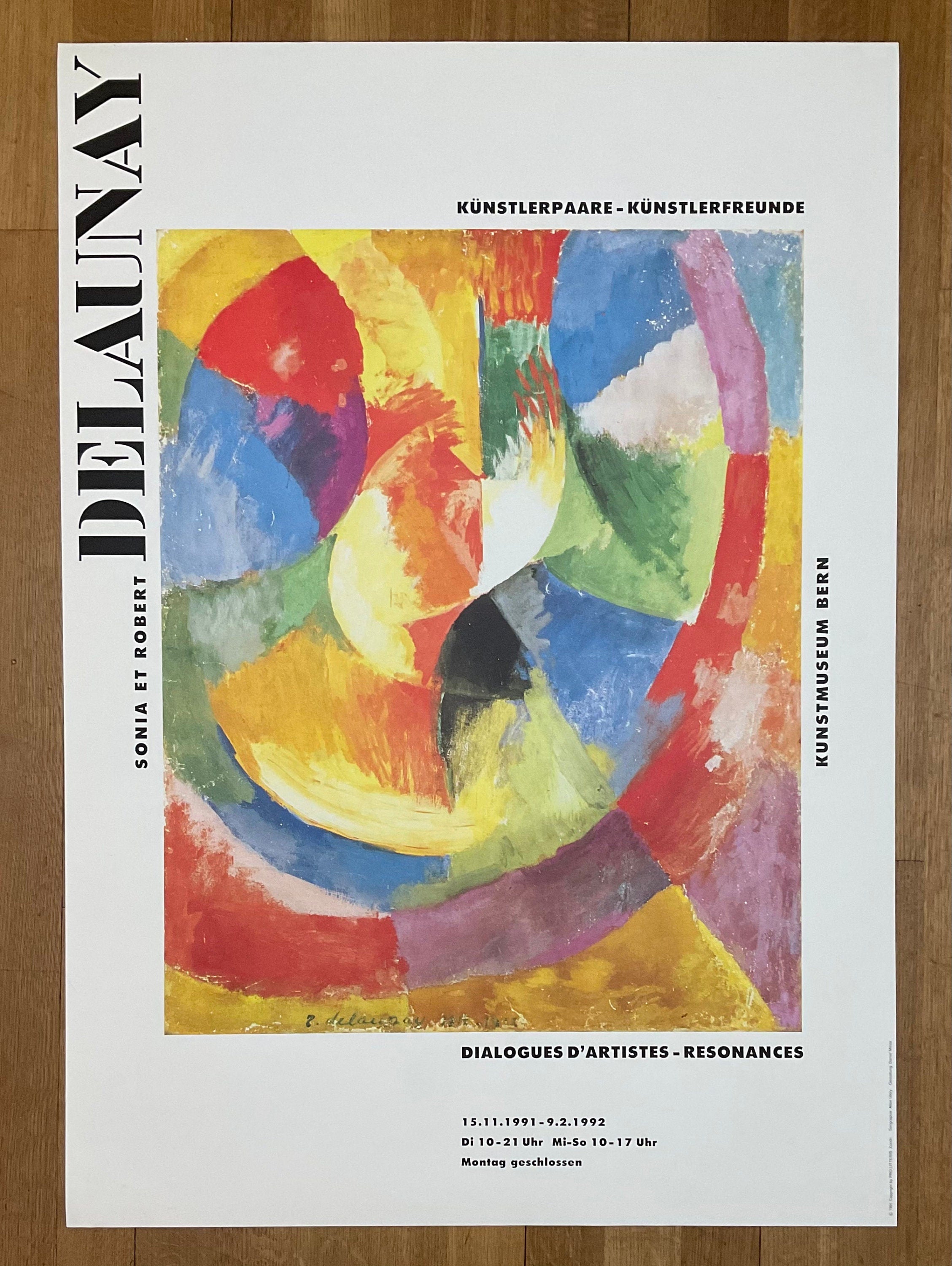 Sonia & Robert Delaunay original art poster - 35.6"×50.2" (90.5×127.5cm)