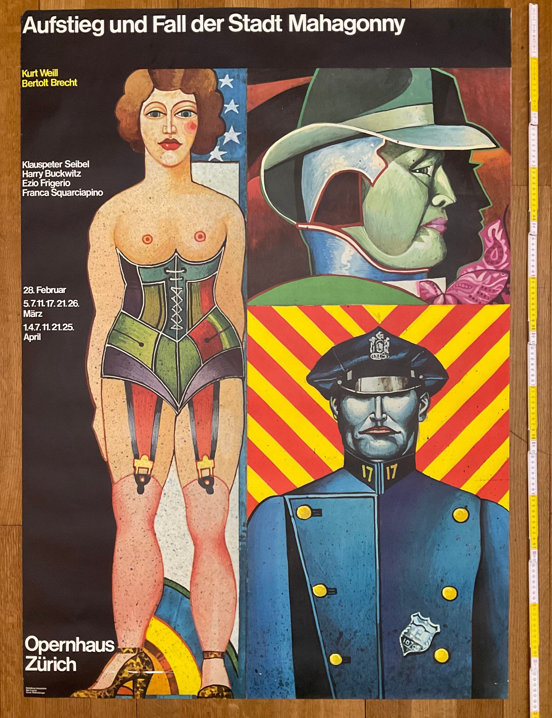 Originalplakat Opernhaus Zürich – 90,5×127,5 cm (35.6"×50.2")