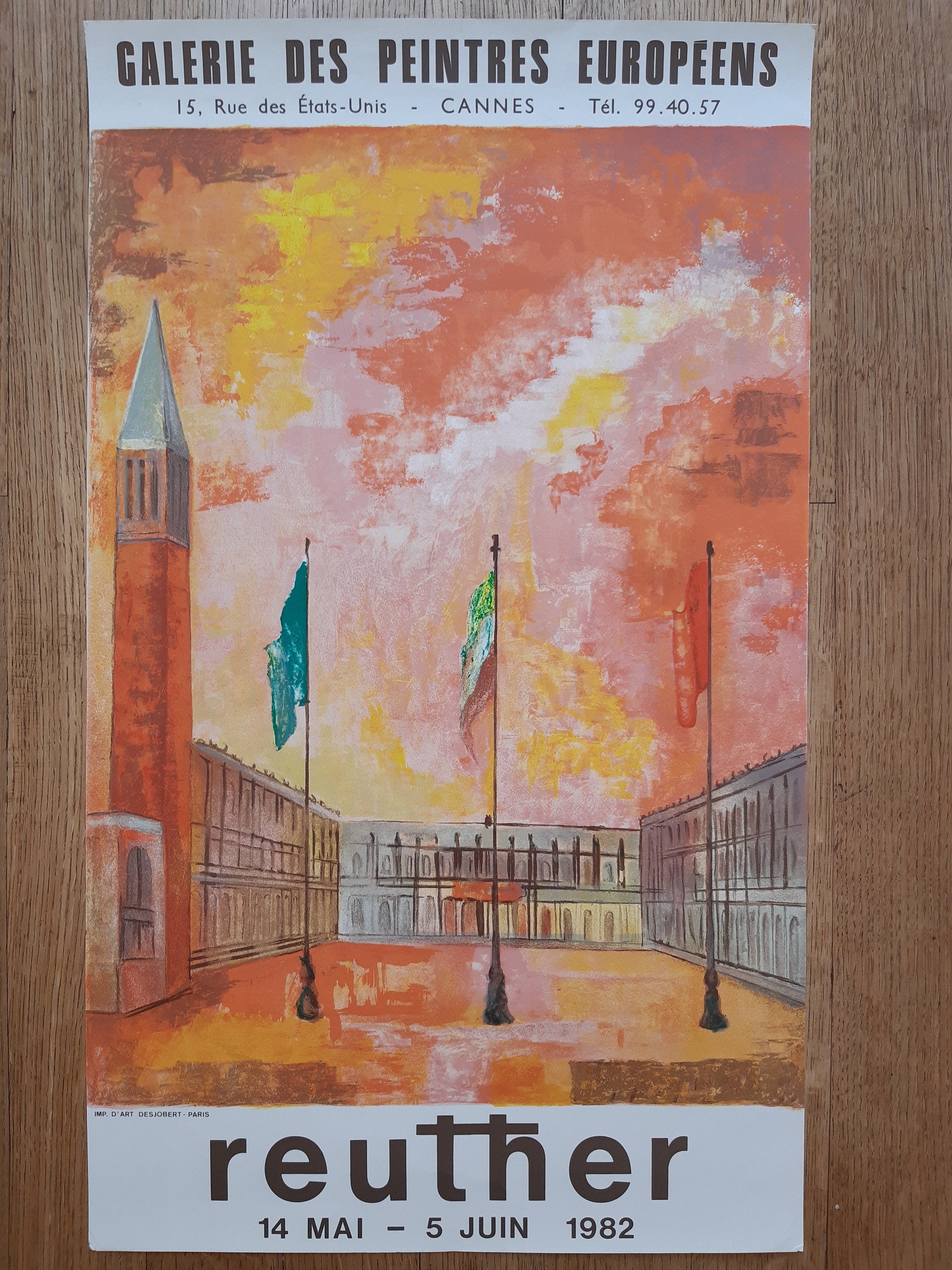 Affiche d'art vintage de Wolfgang Reuther - 44×75,5 cm (17,3"×29,7")
