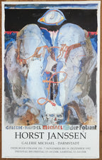 Horst Janssen Original-Kunstposter, monogrammiert - 63 × 100 cm