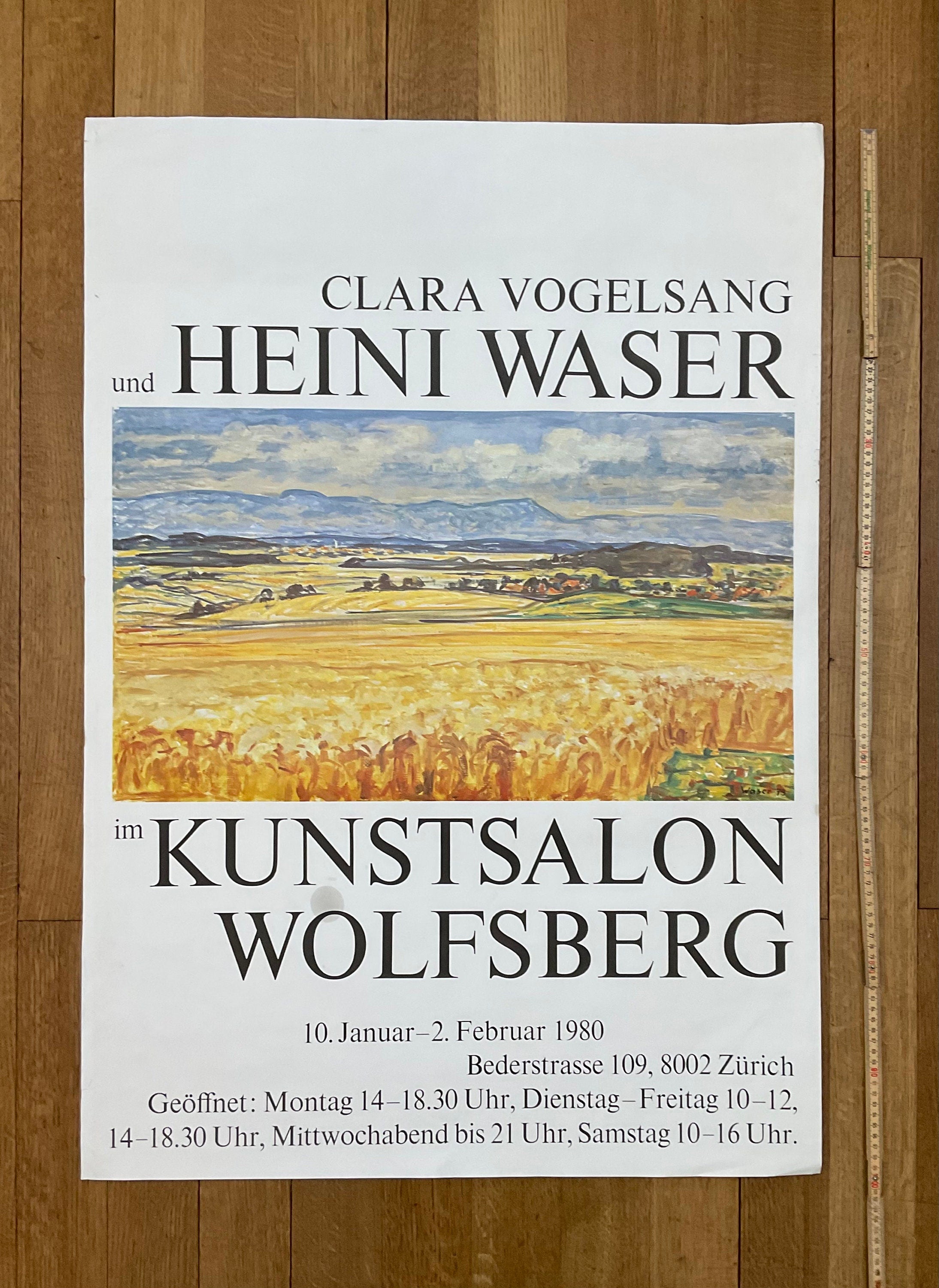 Clara Vogelsang & Heini Waser vintage poster - 27.4"×39.4" (69.7×100cm)