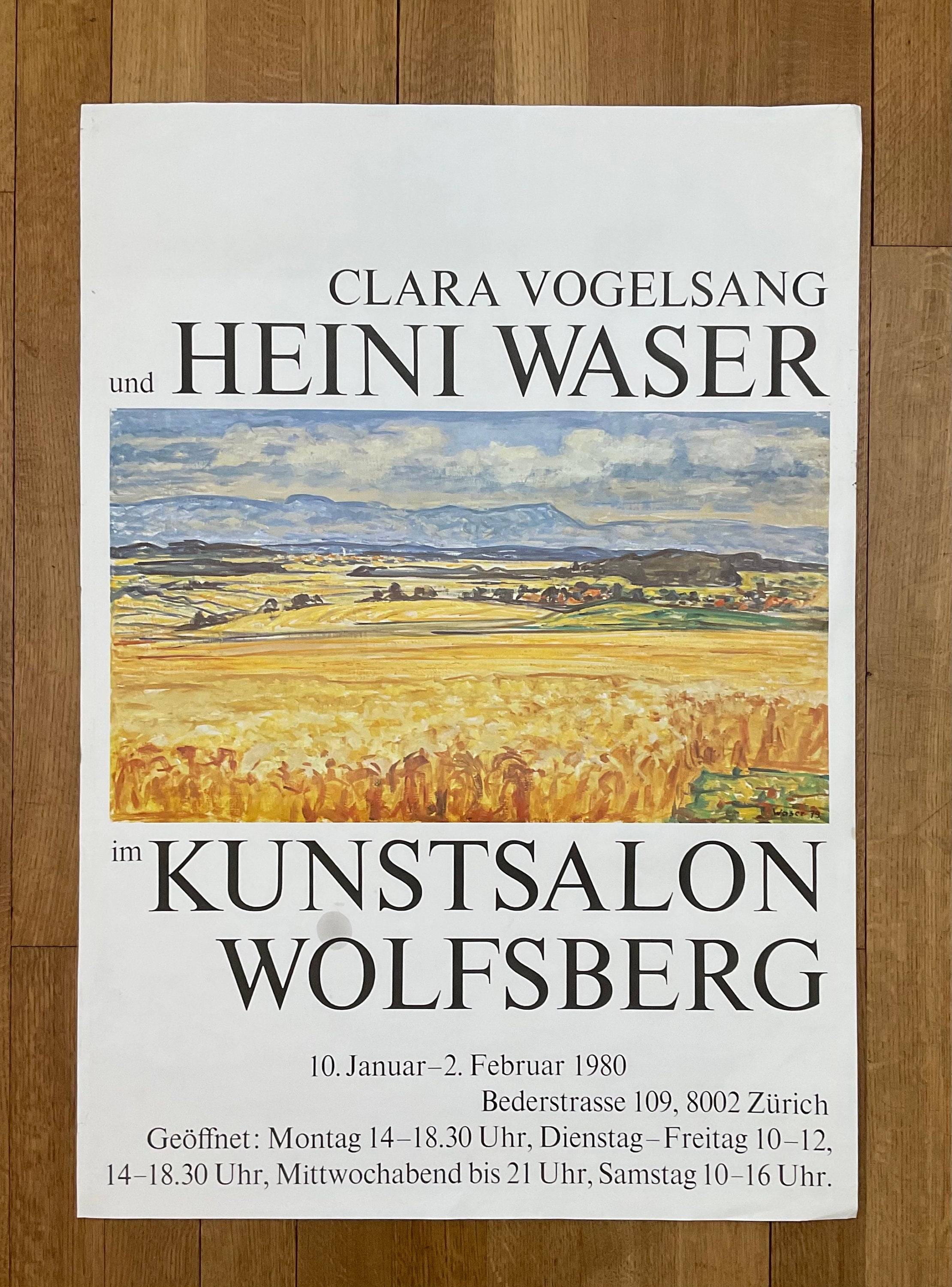 Clara Vogelsang & Heini Waser vintage poster - 27.4"×39.4" (69.7×100cm)