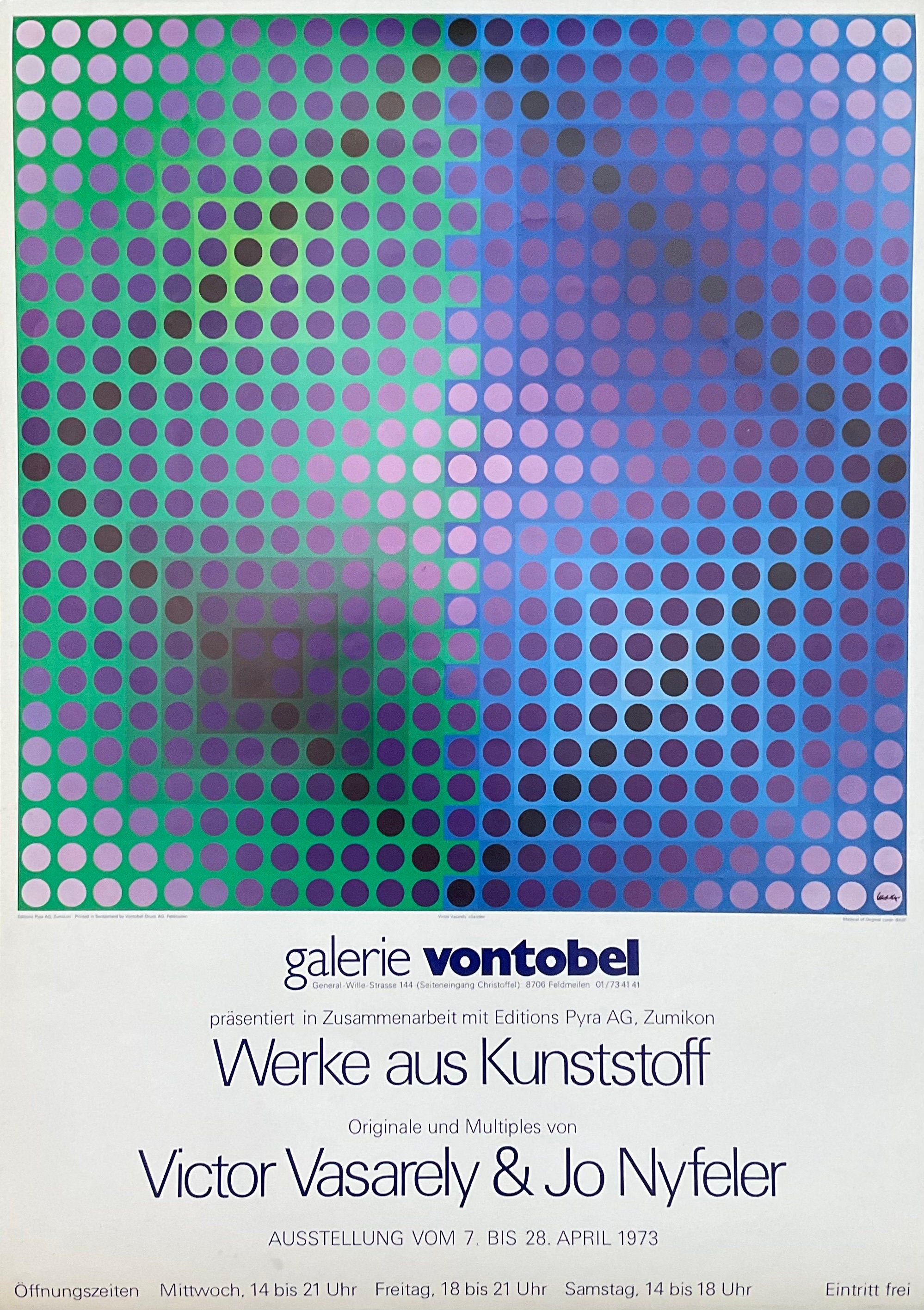 Victor Vasarely vintage art poster - 27.4"×39.4" (69.7×100cm)
