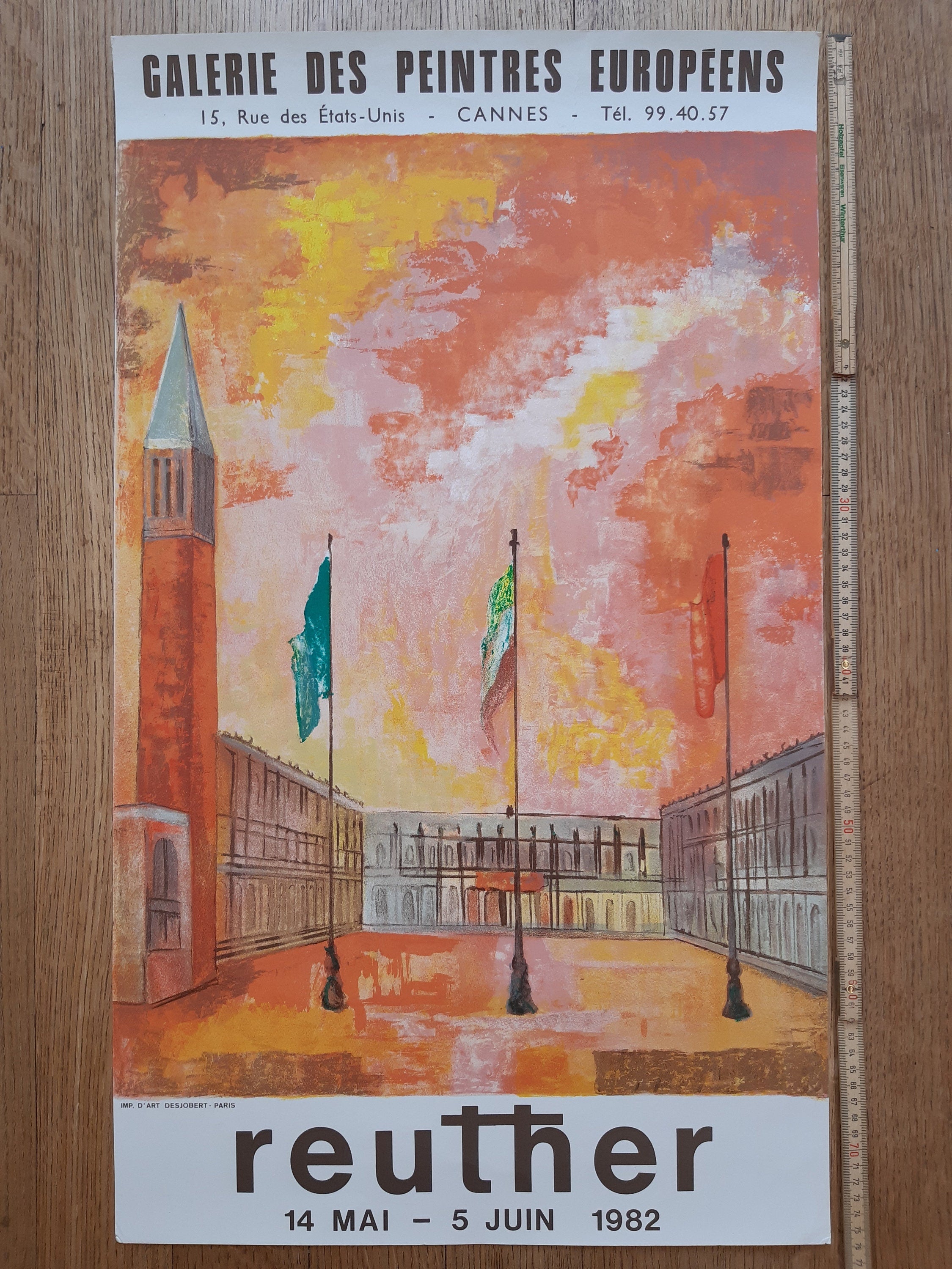 Affiche d'art vintage de Wolfgang Reuther - 44×75,5 cm (17,3"×29,7")