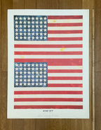 Jasper Johnes vintage art poster double flag - 23.6"×31.5" (60×80cm)