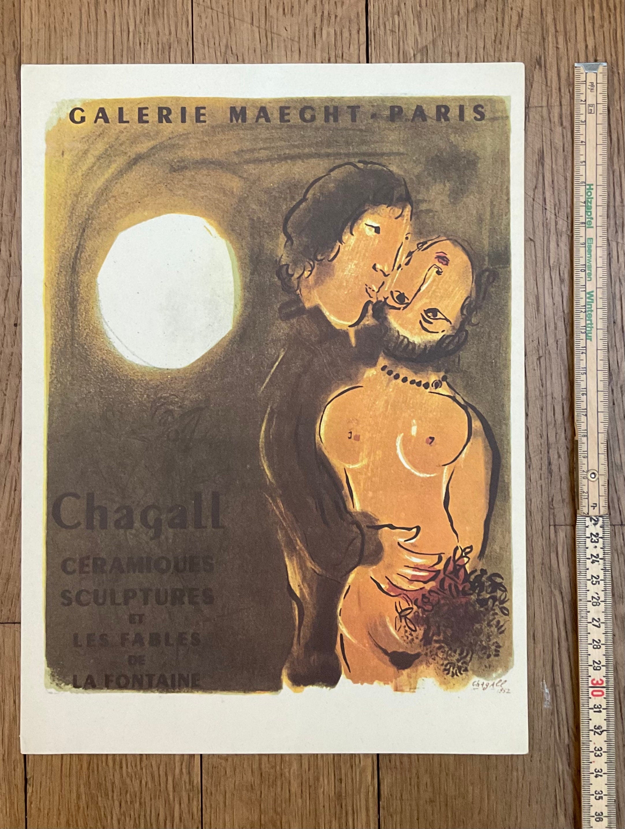 Chagall Vintage Kunst Mini-Poster - 9.8"×13.2" (25×33.5cm)