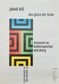 Jakob Bill art exhibition poster folded - 19.5"×32.9" (49.5×83.5cm)