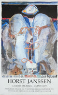 Horst Janssen Original-Kunstposter, monogrammiert - 63 × 100 cm