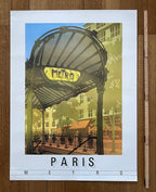 Originalkunstplakat Pariser Metro - 60×80cm