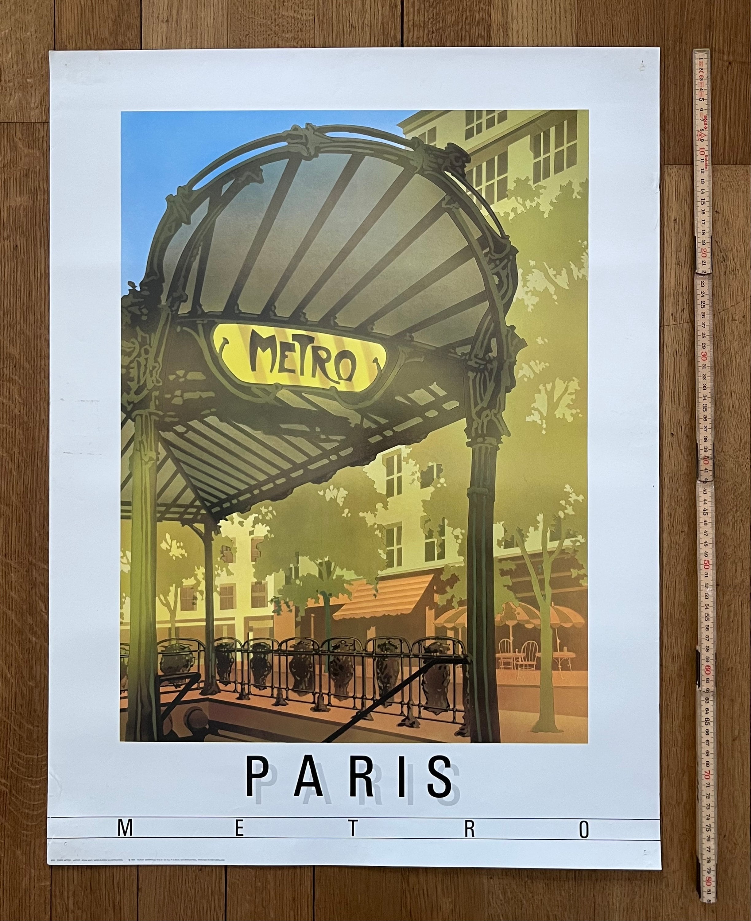 Originalkunstplakat Pariser Metro - 60×80cm