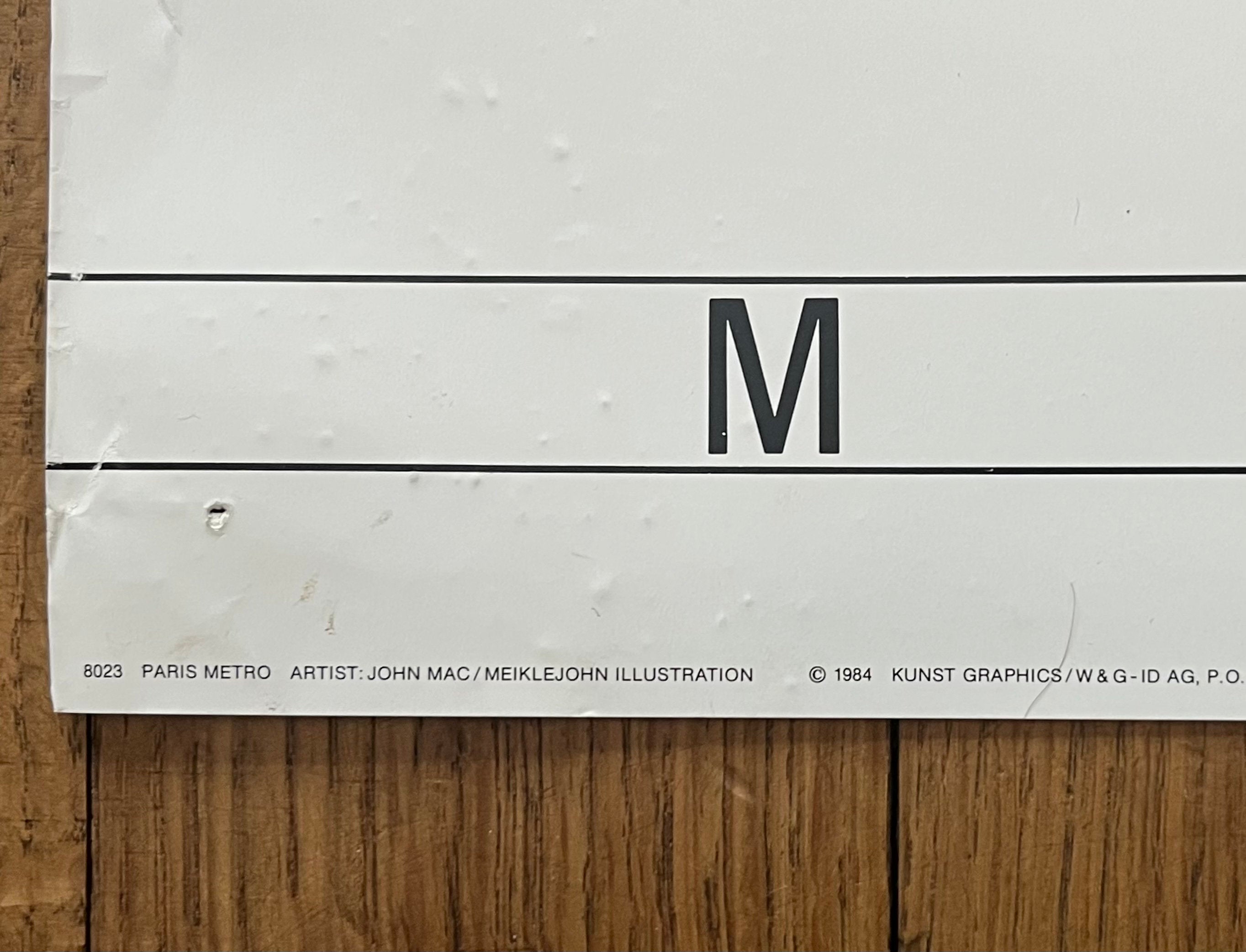 Originalkunstplakat Pariser Metro - 60×80cm