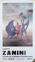 Alberico Zanini original art poster used - 15.4"×26.0" (39×66cm)