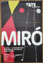 Miro original art exhibition poster - 19.9"×29.8" (50.5×75.8cm)