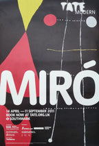 Miro original art exhibition poster - 19.9"×29.8" (50.5×75.8cm)