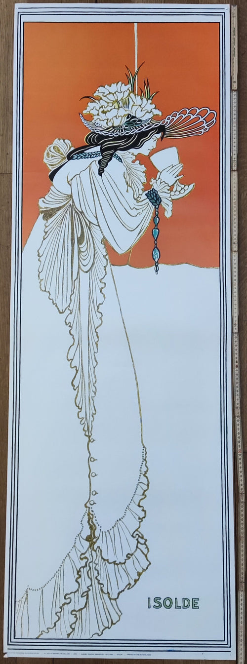Aubrey Beardsley "Isolde" large original art print - 21.3"×62.6" (54×159cm)