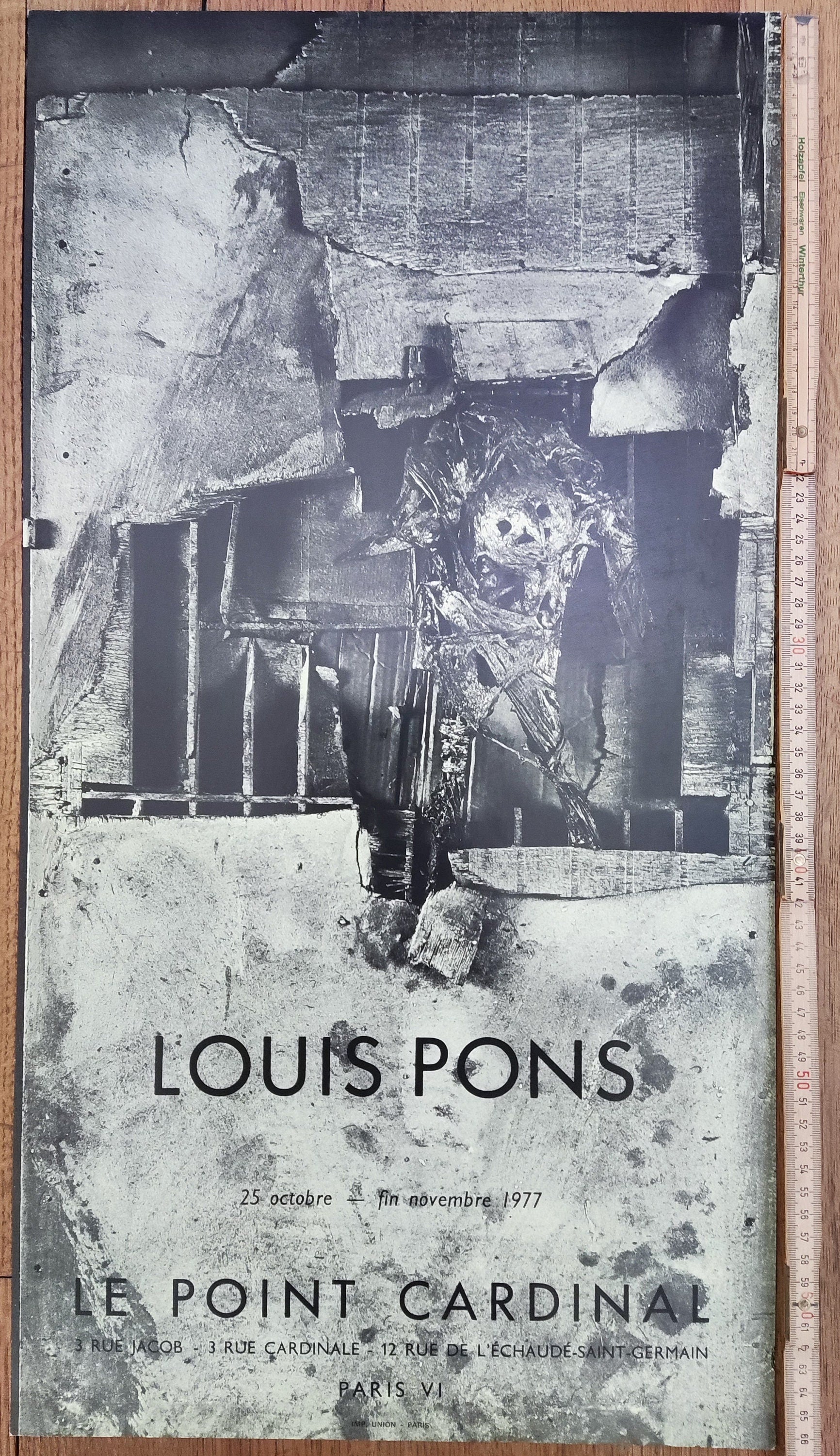Louis Pons original art exhibition poster - 14.2"×26.8" (36×68cm)