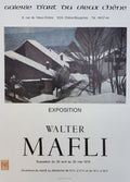 Walter Mafli original art exhibition poster - 13.8"×18.9" (35×48cm)