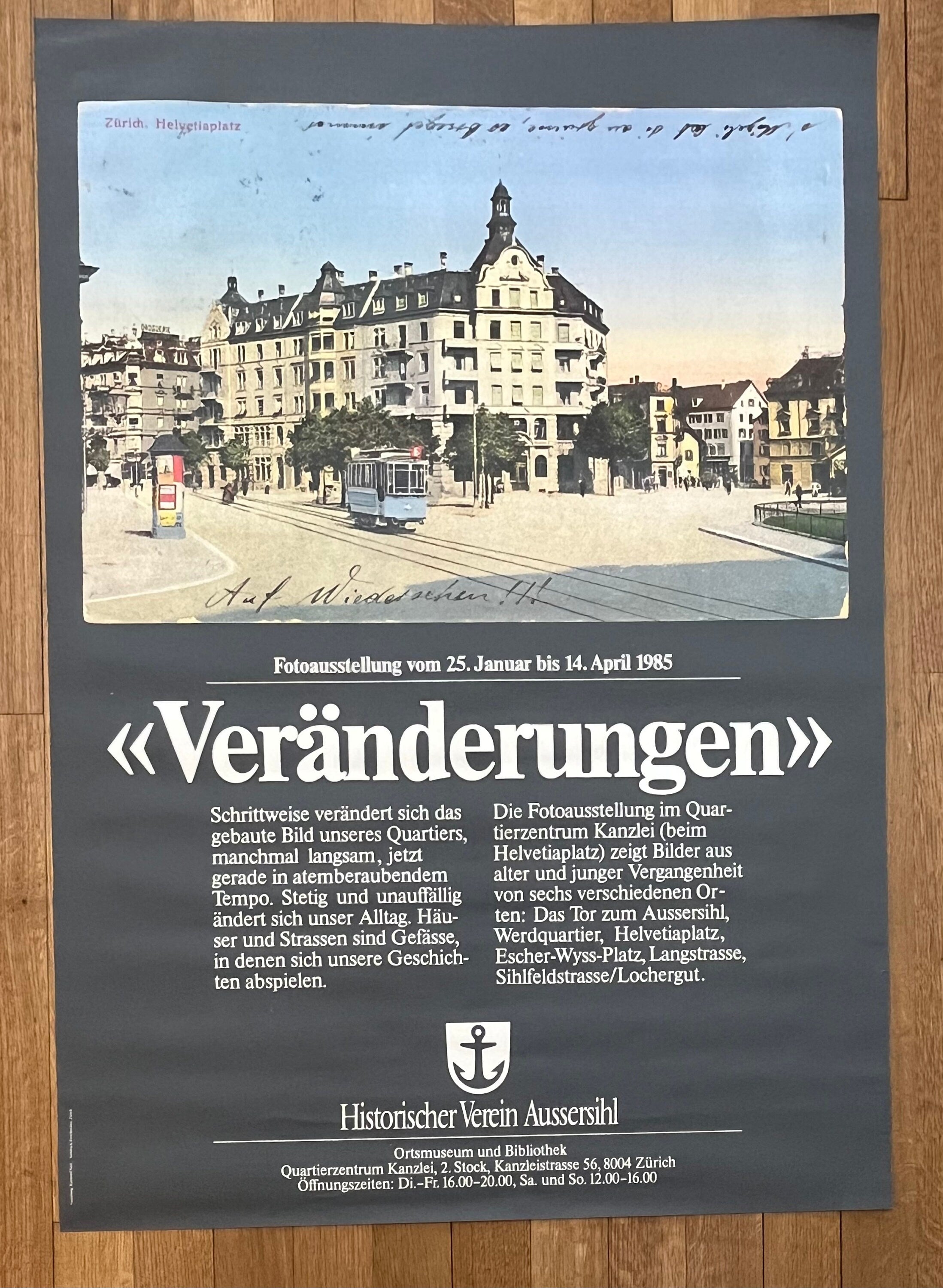 Vintage Zürcher Ausstellungsposter - 35.6"×50.2" (90.5×127.5cm)
