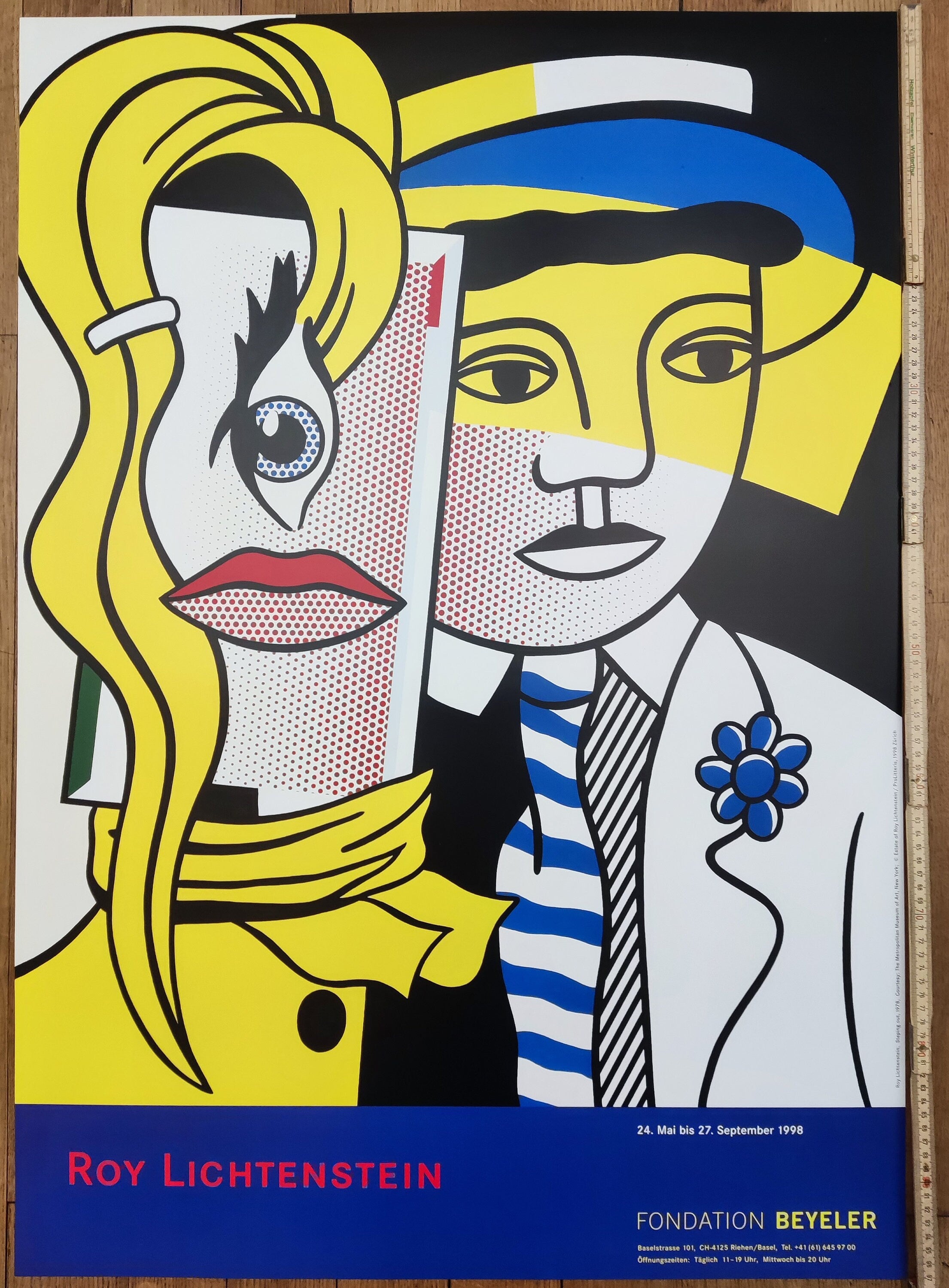 Roy Lichtenstein Kunstausstellungsplakat – 27.0"×38.6" (68.5×98cm)