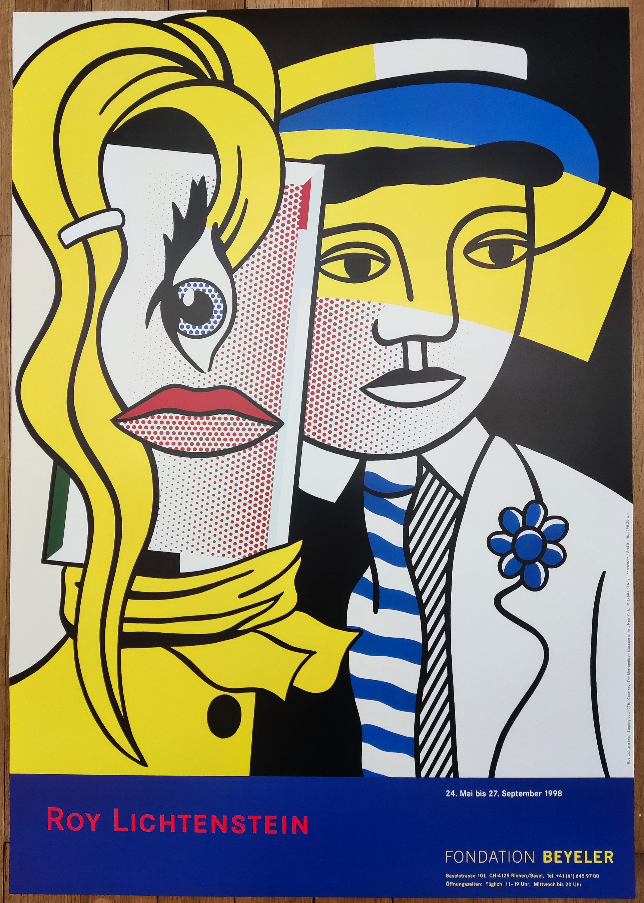 Roy Lichtenstein Kunstausstellungsplakat – 27.0"×38.6" (68.5×98cm)