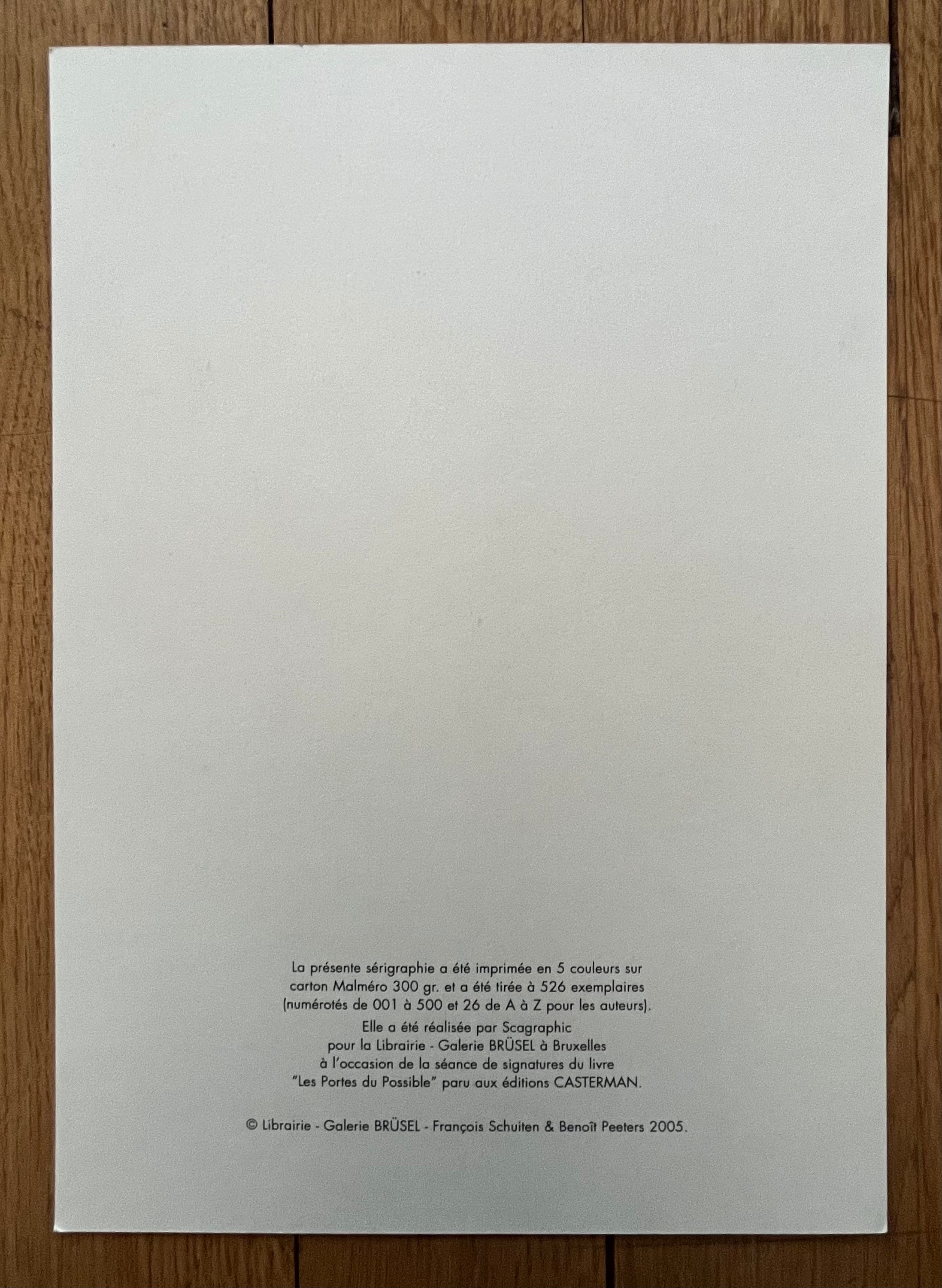 Francois Schuiten Original signiert - 23×32,5 cm (9.1"×12.8")