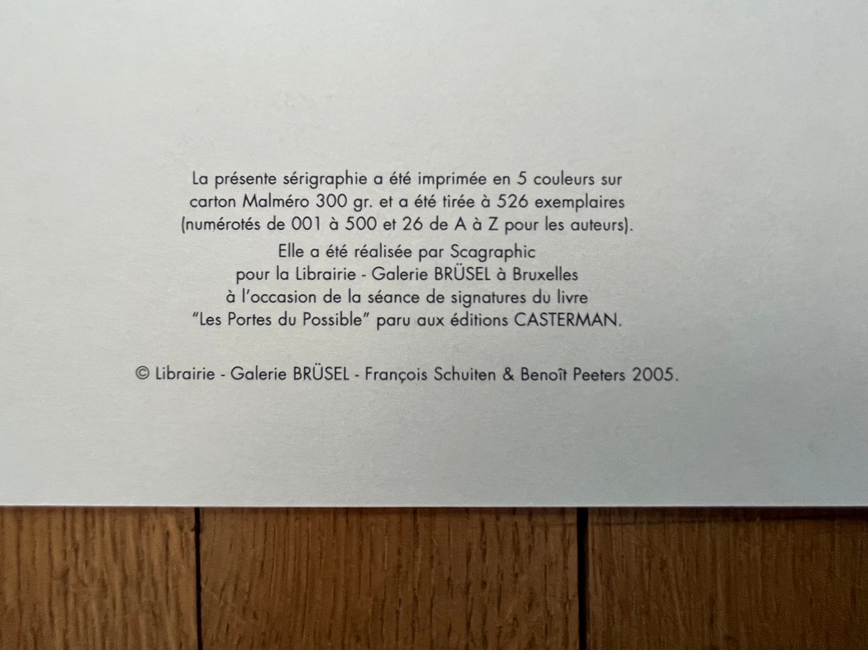 Francois Schuiten Original signiert - 23×32,5 cm (9.1"×12.8")