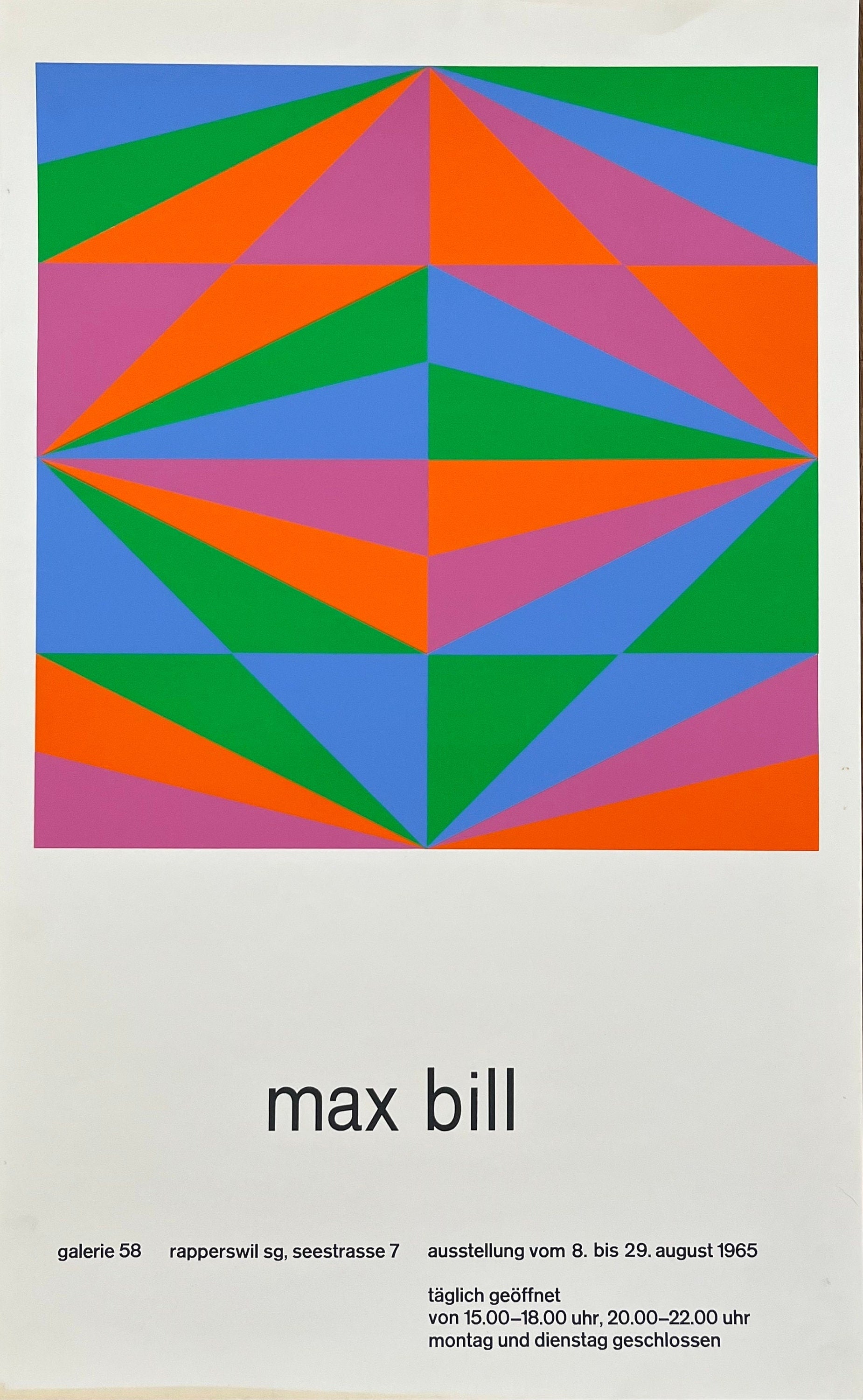 Max Bill Originalplakat - 45×73cm (17.7"×28.7")