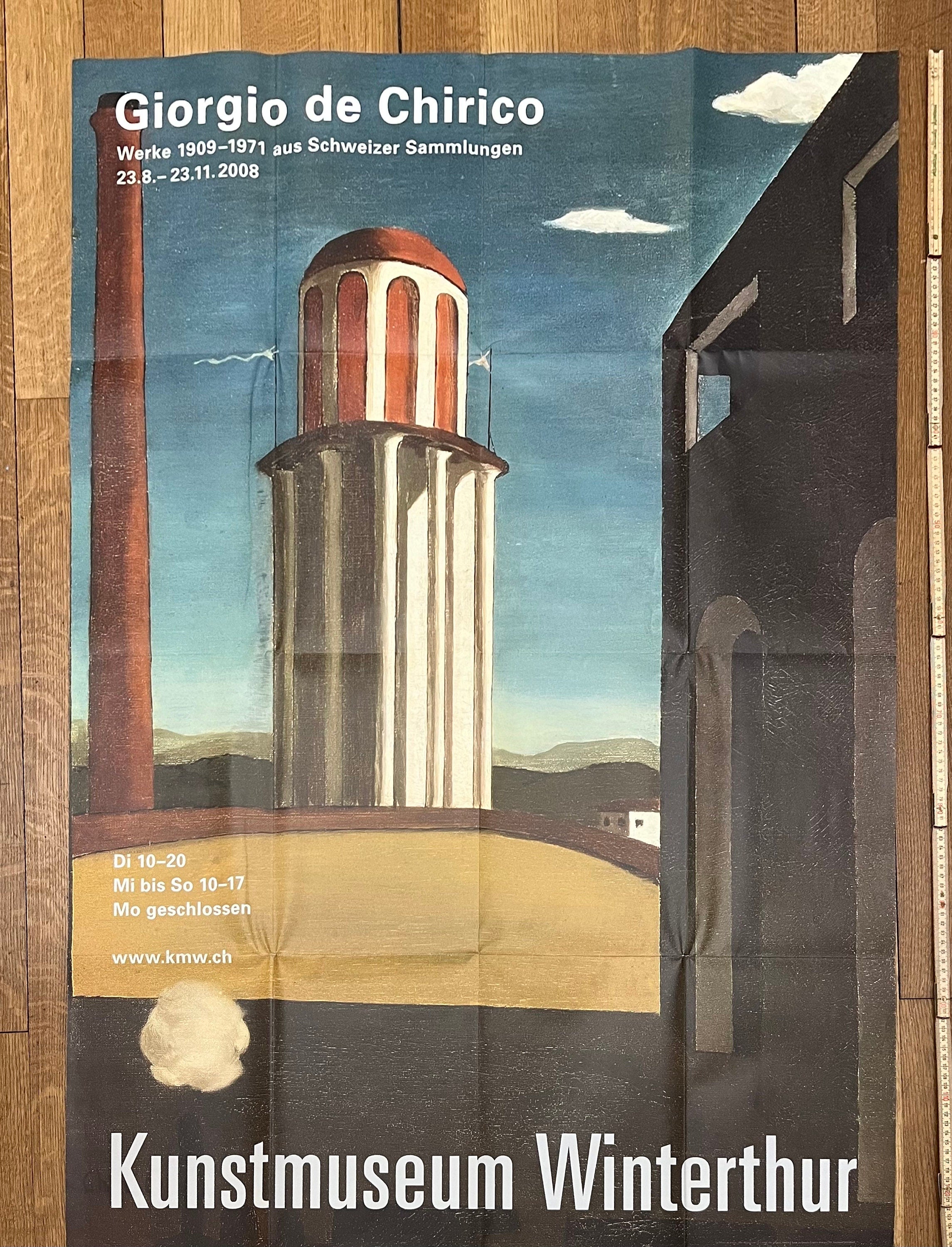 Giorgio de Chirico großes Vintage-Kunstposter – 90×128 cm (35.4"×50.4")