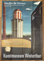 Giorgio de Chirico großes Vintage-Kunstposter – 90×128 cm (35.4"×50.4")