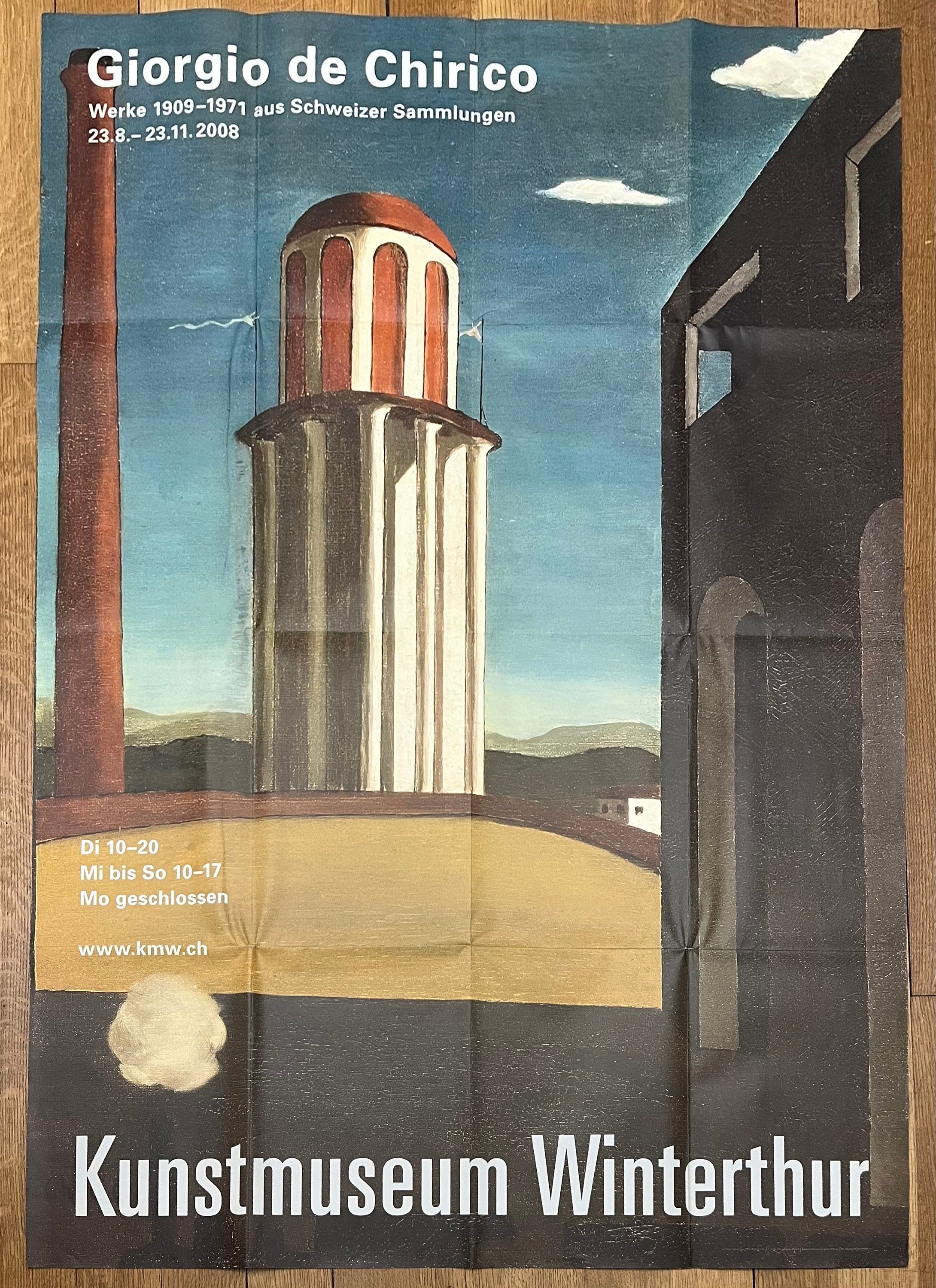 Giorgio de Chirico großes Vintage-Kunstposter – 90×128 cm (35.4"×50.4")