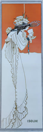 Aubrey Beardsley "Isolde" large original art print - 21.3"×62.6" (54×159cm)