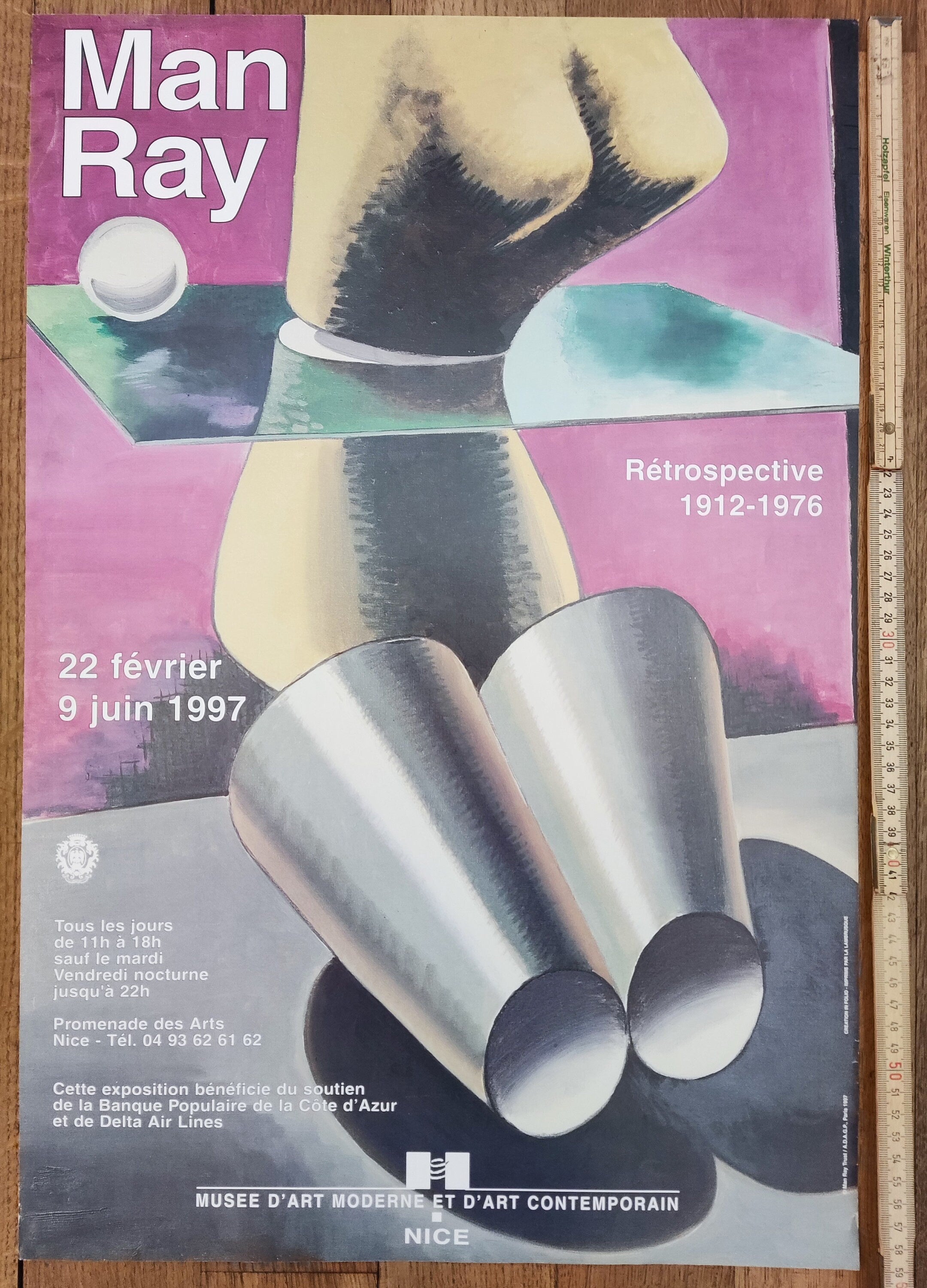Man Ray Original-Kunstausstellungsposter - 40×70cm
