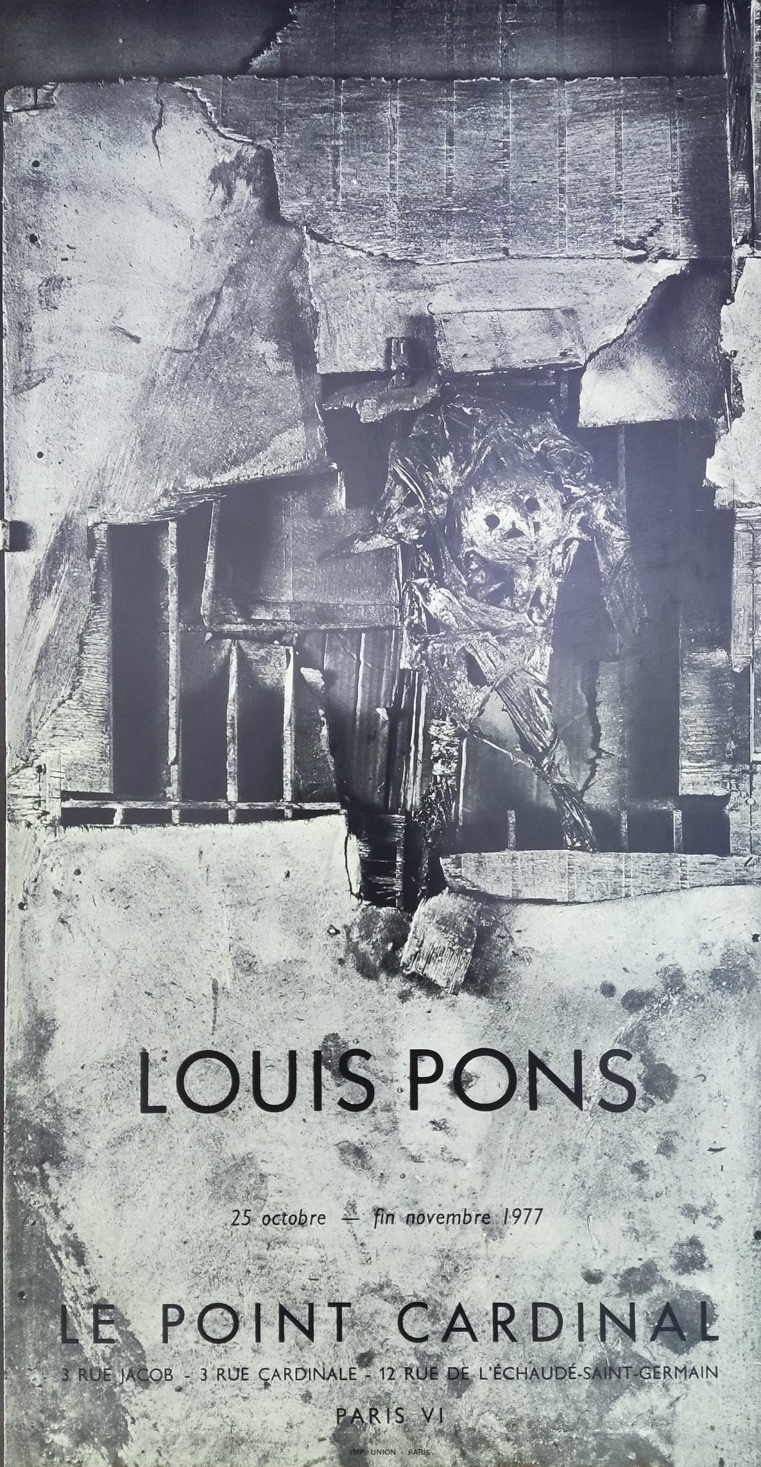 Louis Pons original art exhibition poster - 14.2"×26.8" (36×68cm)