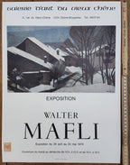 Walter Mafli original art exhibition poster - 13.8"×18.9" (35×48cm)